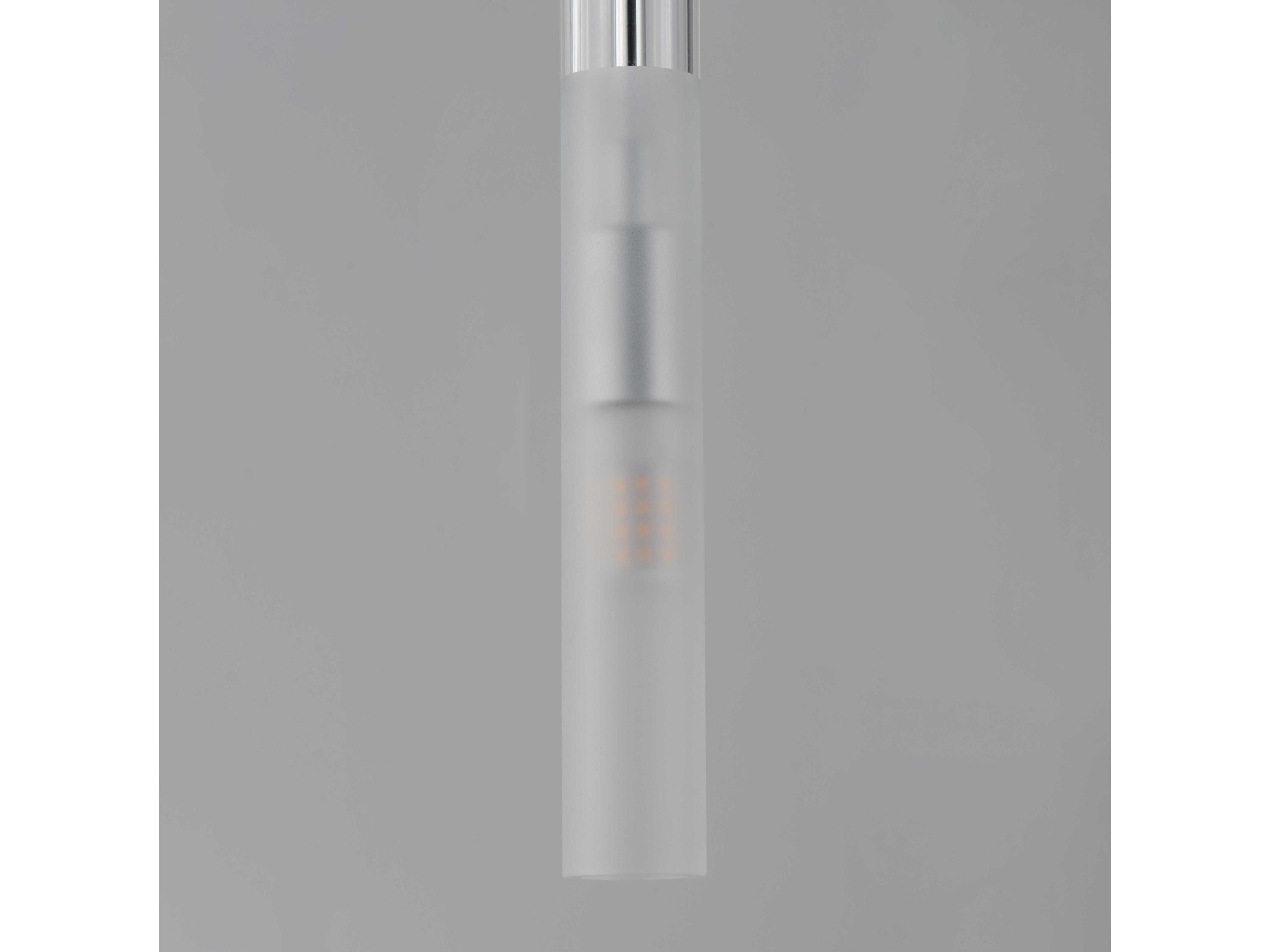 ET2 1-Light Polished Chrome Glass LED Cylinder Linear Mini Pendant