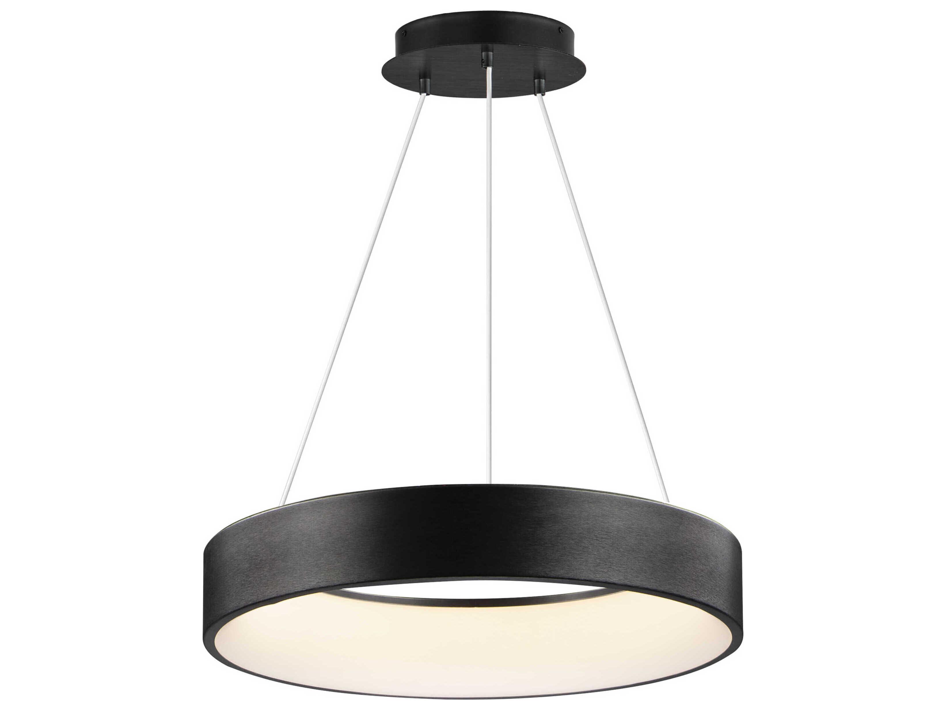 ET2 Iq 1-Light Brushed Black LED Round Pendant