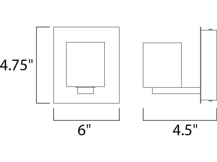 ET2 Polished Chrome Glass LED Wall Sconce