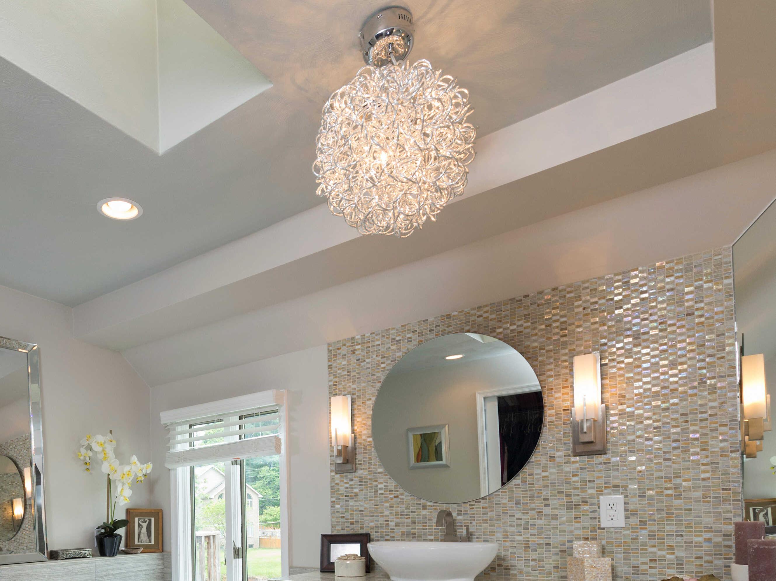 ET2 Dazed 25-Light Polished Chrome LED Globe Pendant