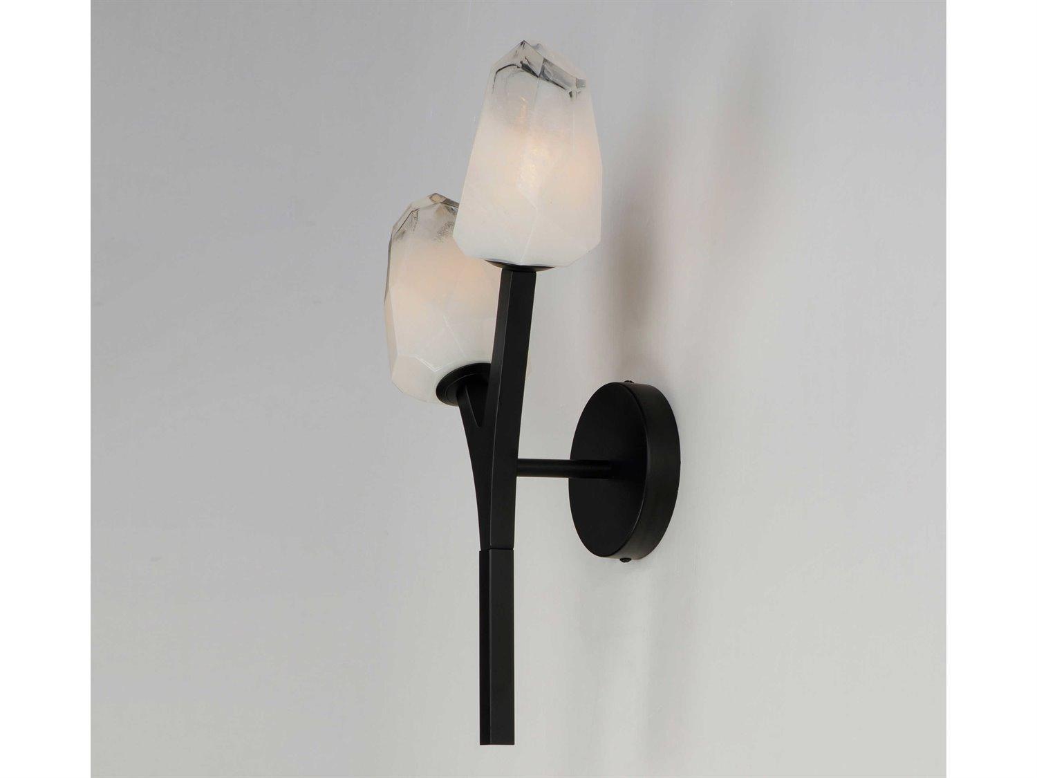ET2 Blossom 2-Light Black Glass LED Wall Sconce