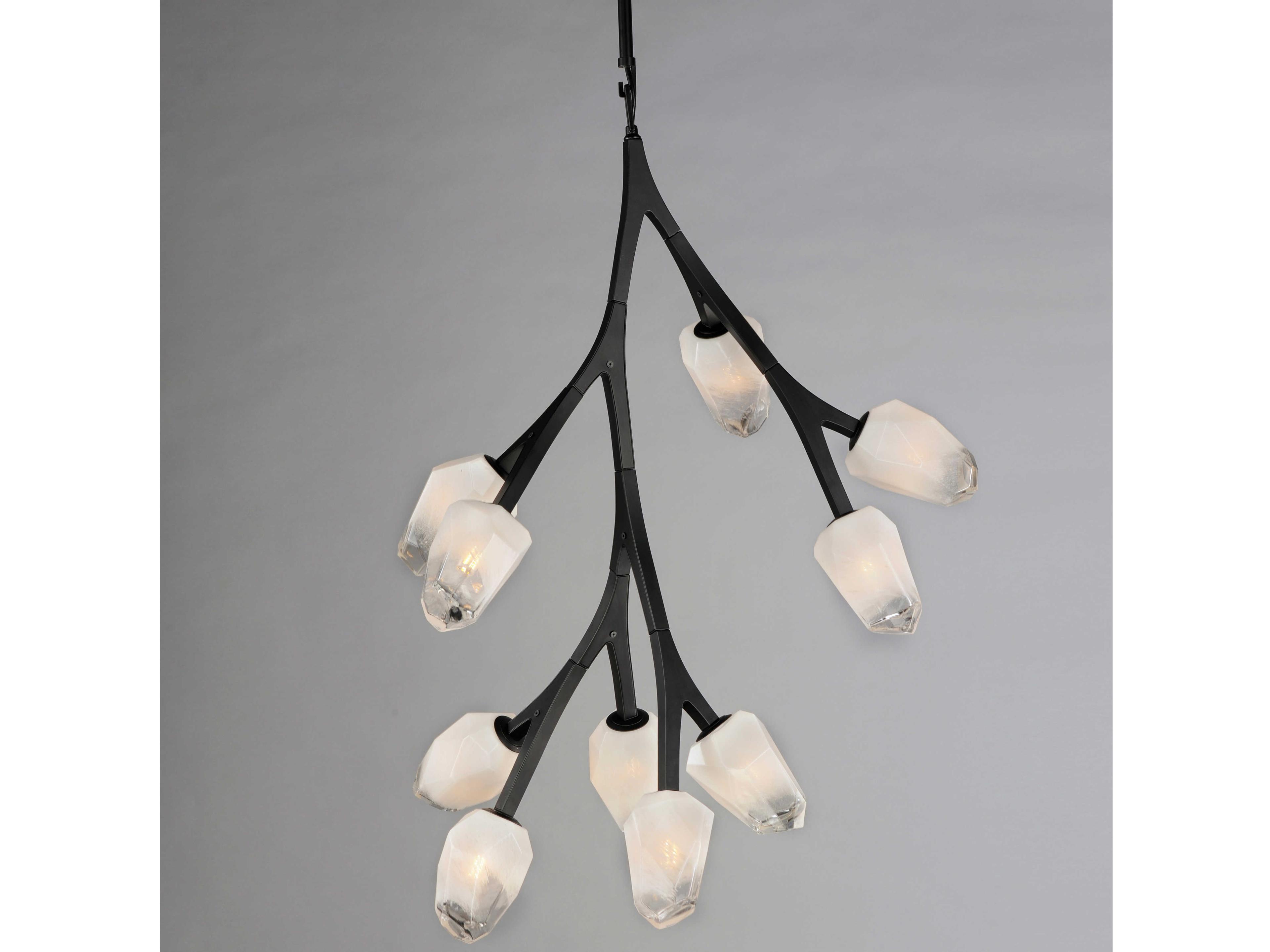 ET2 Blossom 10-Light Black Glass LED Geometric Pendant
