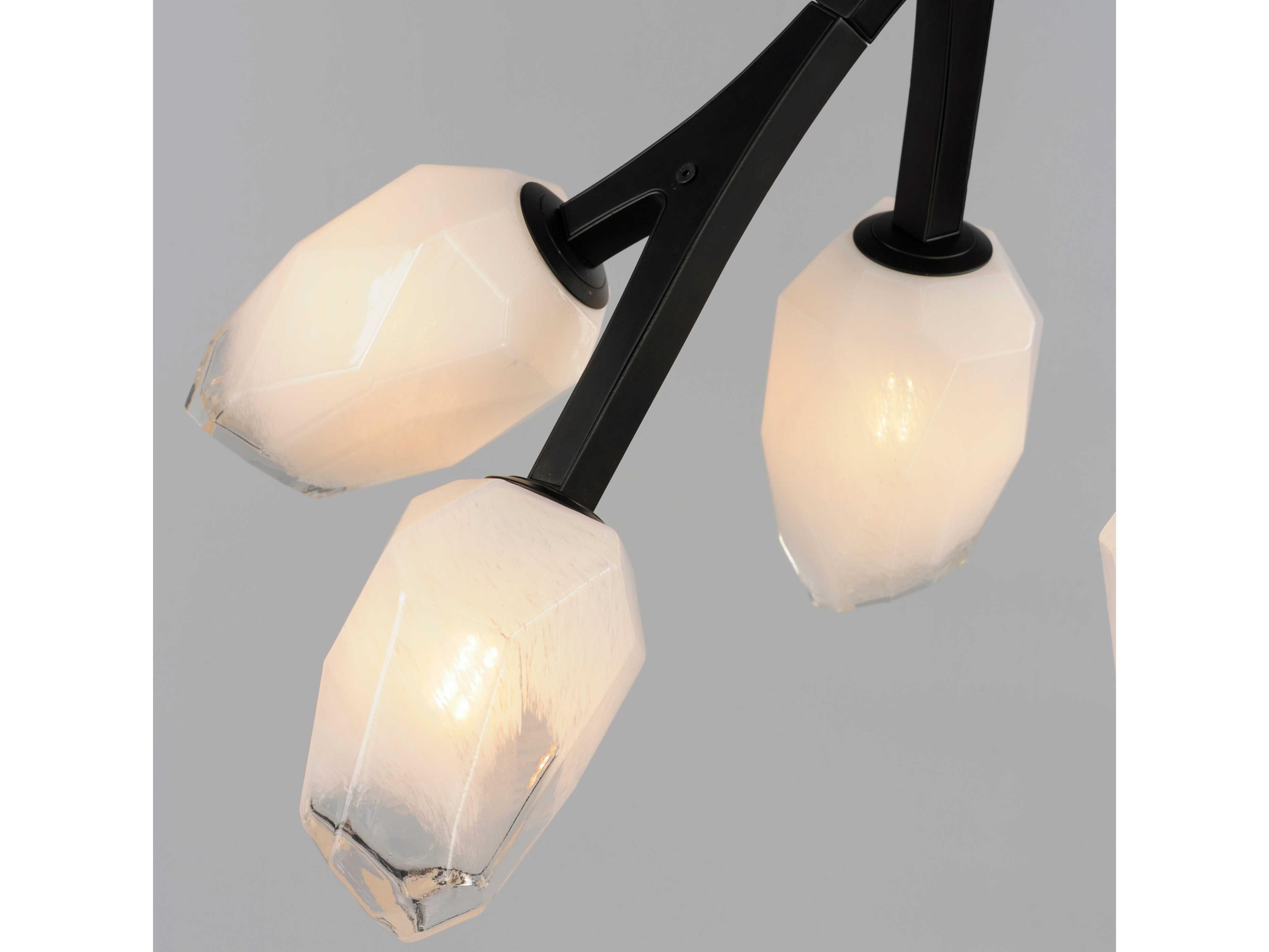 ET2 Blossom 10-Light Black Glass LED Geometric Pendant