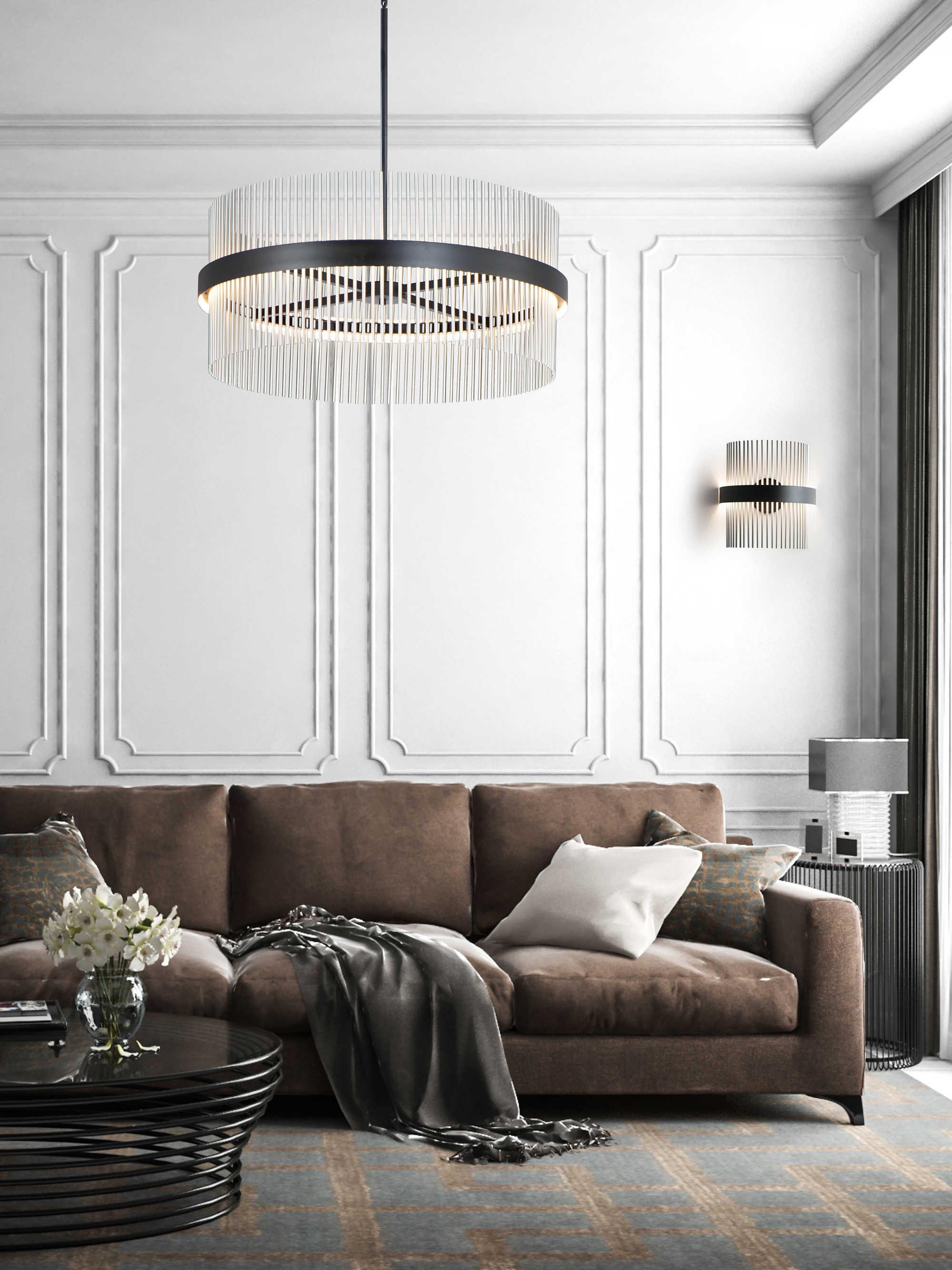 ET2 Chimes 2-Light Black Satin Nickel LED Wall Sconce