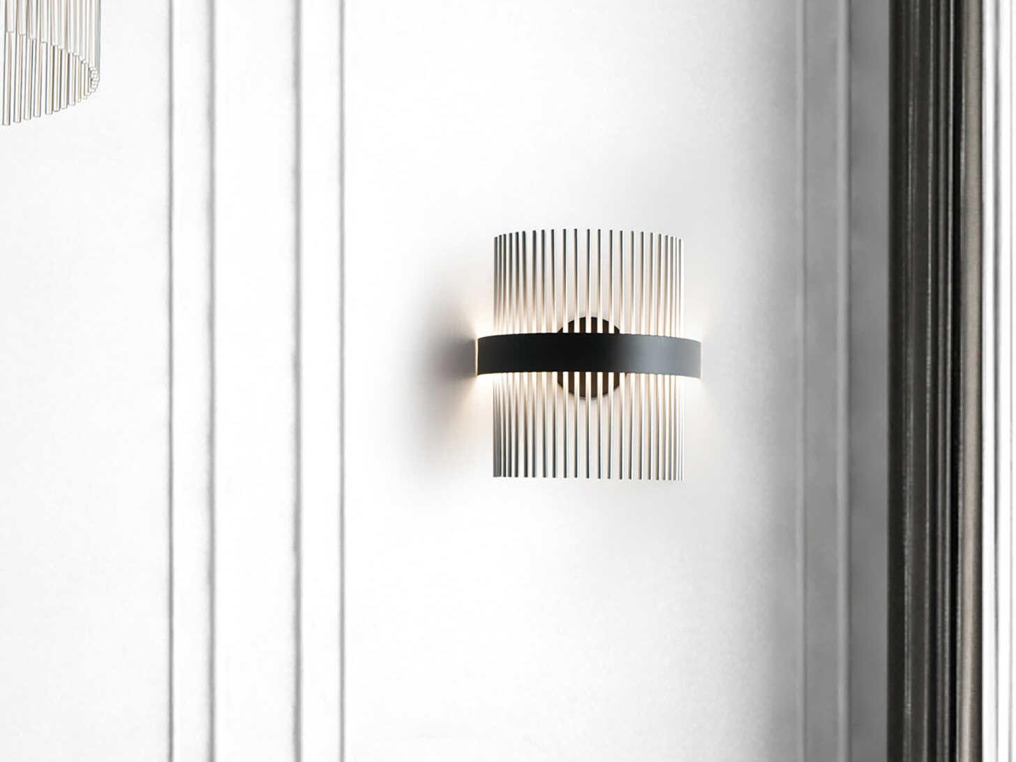 ET2 Chimes 2-Light Black Satin Nickel LED Wall Sconce