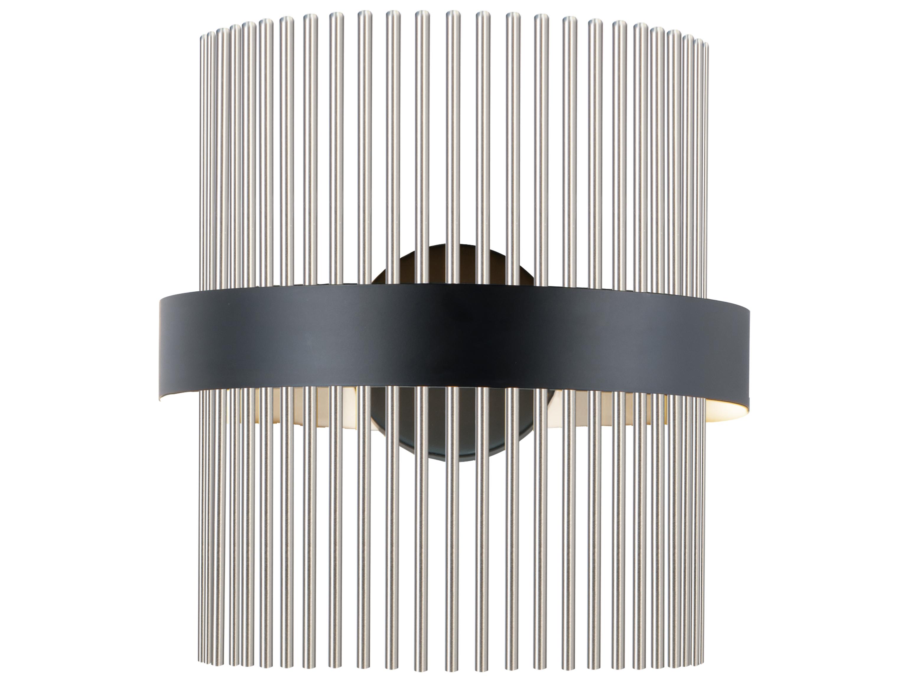 ET2 Chimes 2-Light Black Satin Nickel Wall Sconce