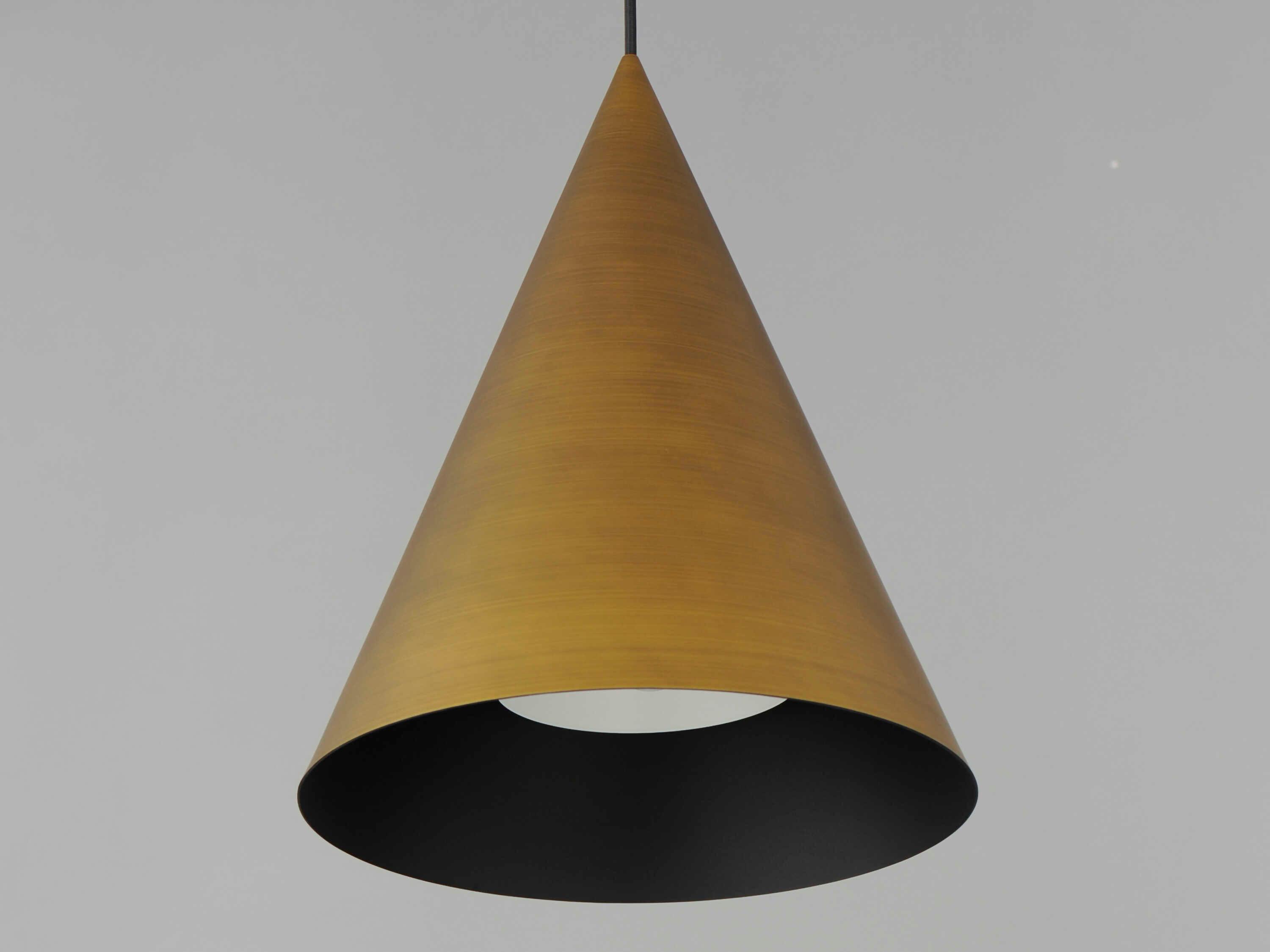 ET2 Pitch 1-Light Antique Brass LED Pendant