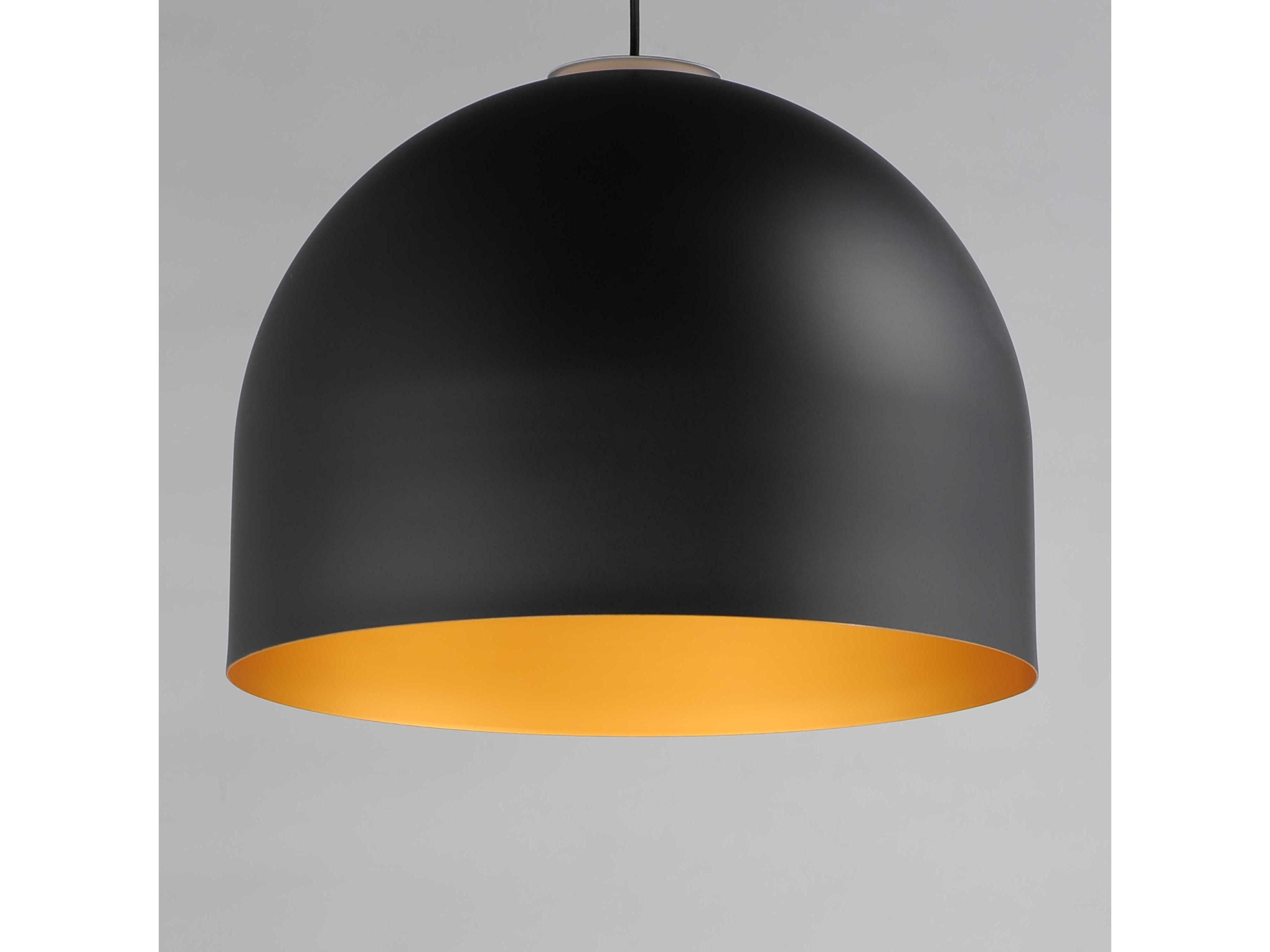 ET2 Foster 1-Light Black Gold Dome Pendant