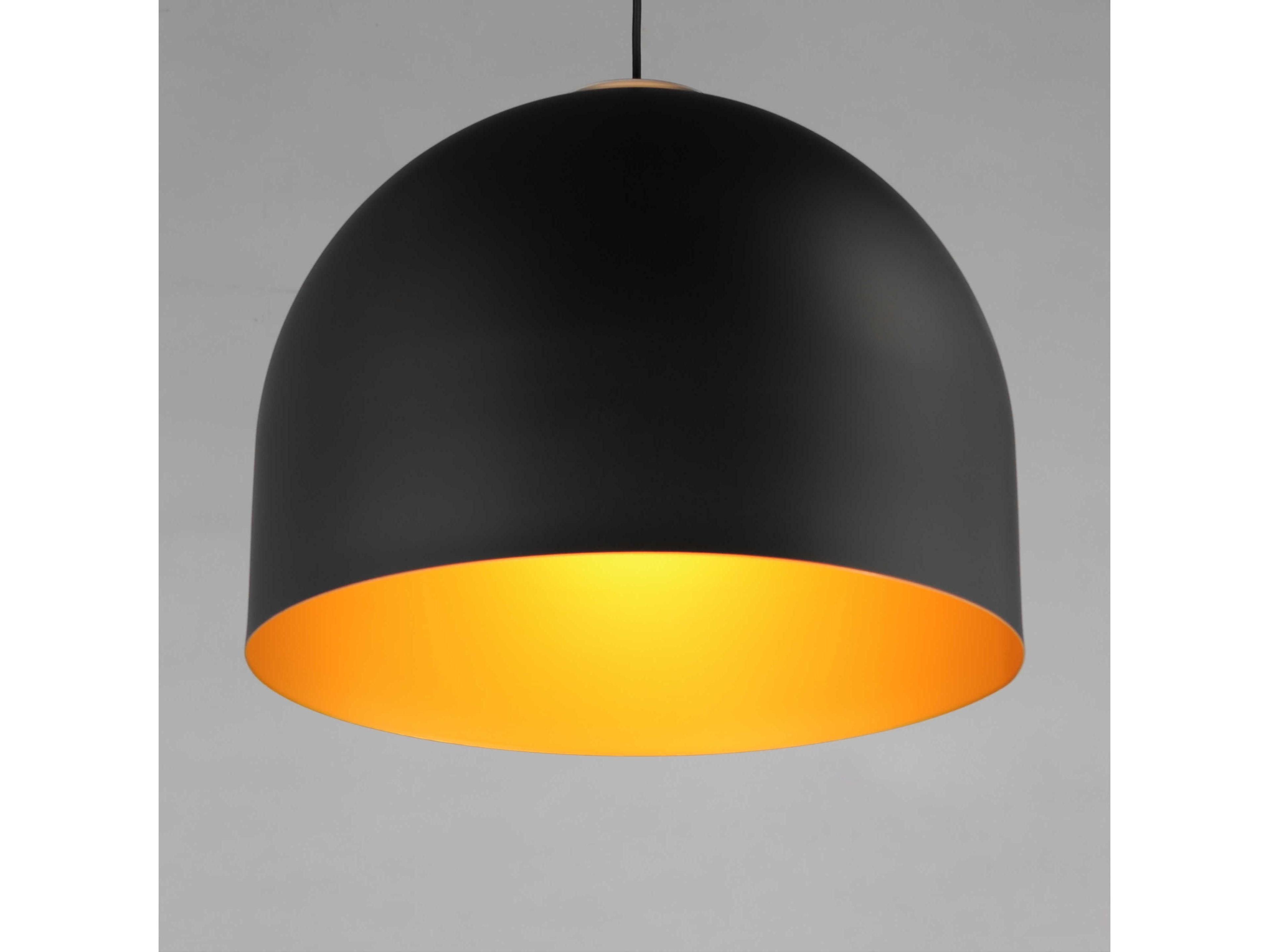 ET2 Foster 1-Light Black Gold Dome Pendant