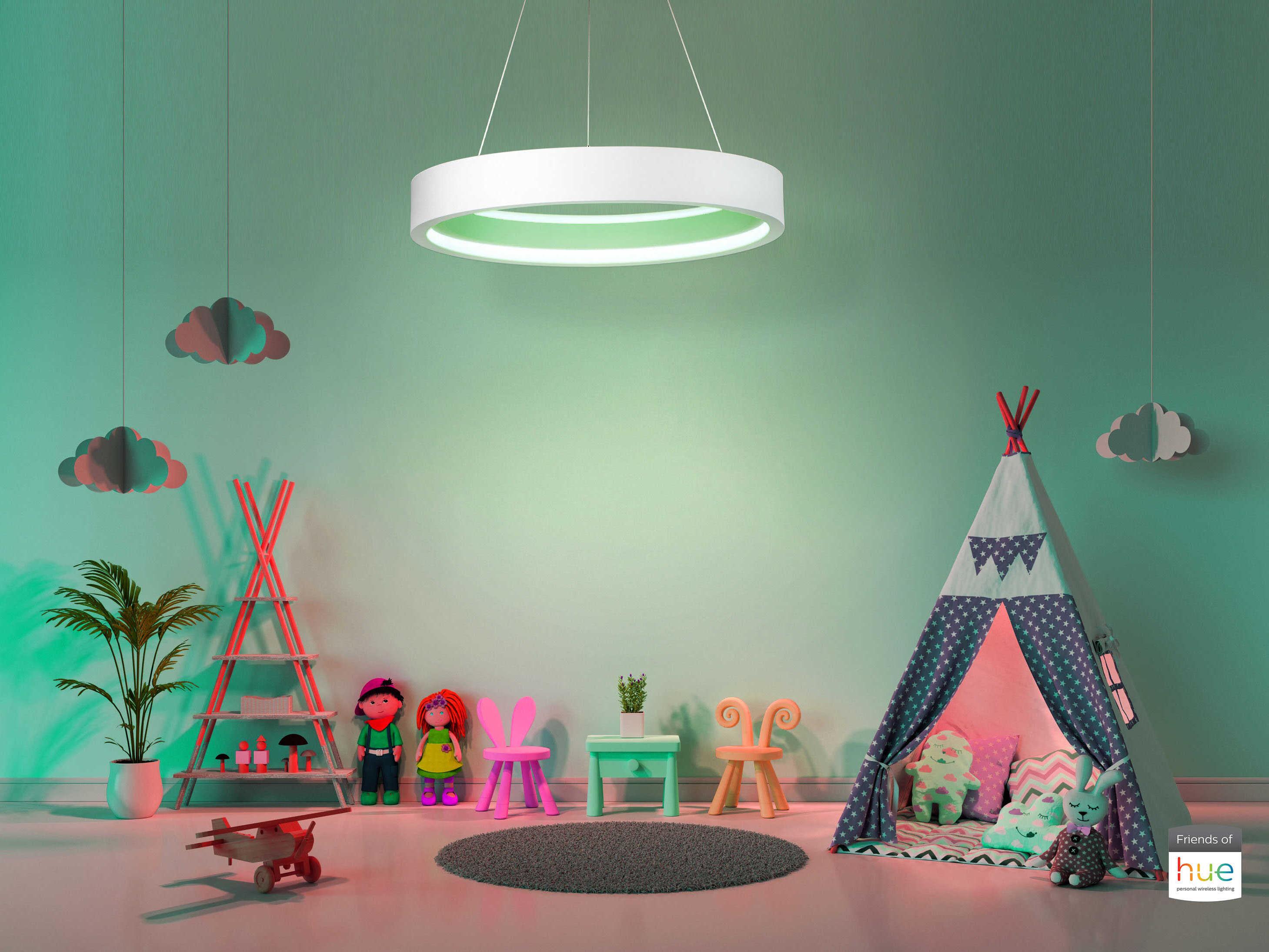 ET2 I-corona 1-Light Matte White LED Round Pendant