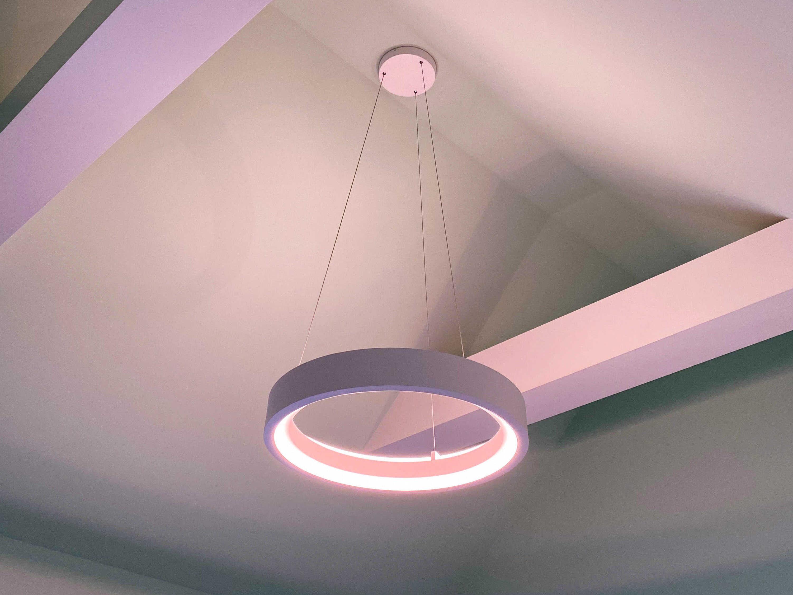 ET2 I-corona 1-Light Matte White LED Round Pendant