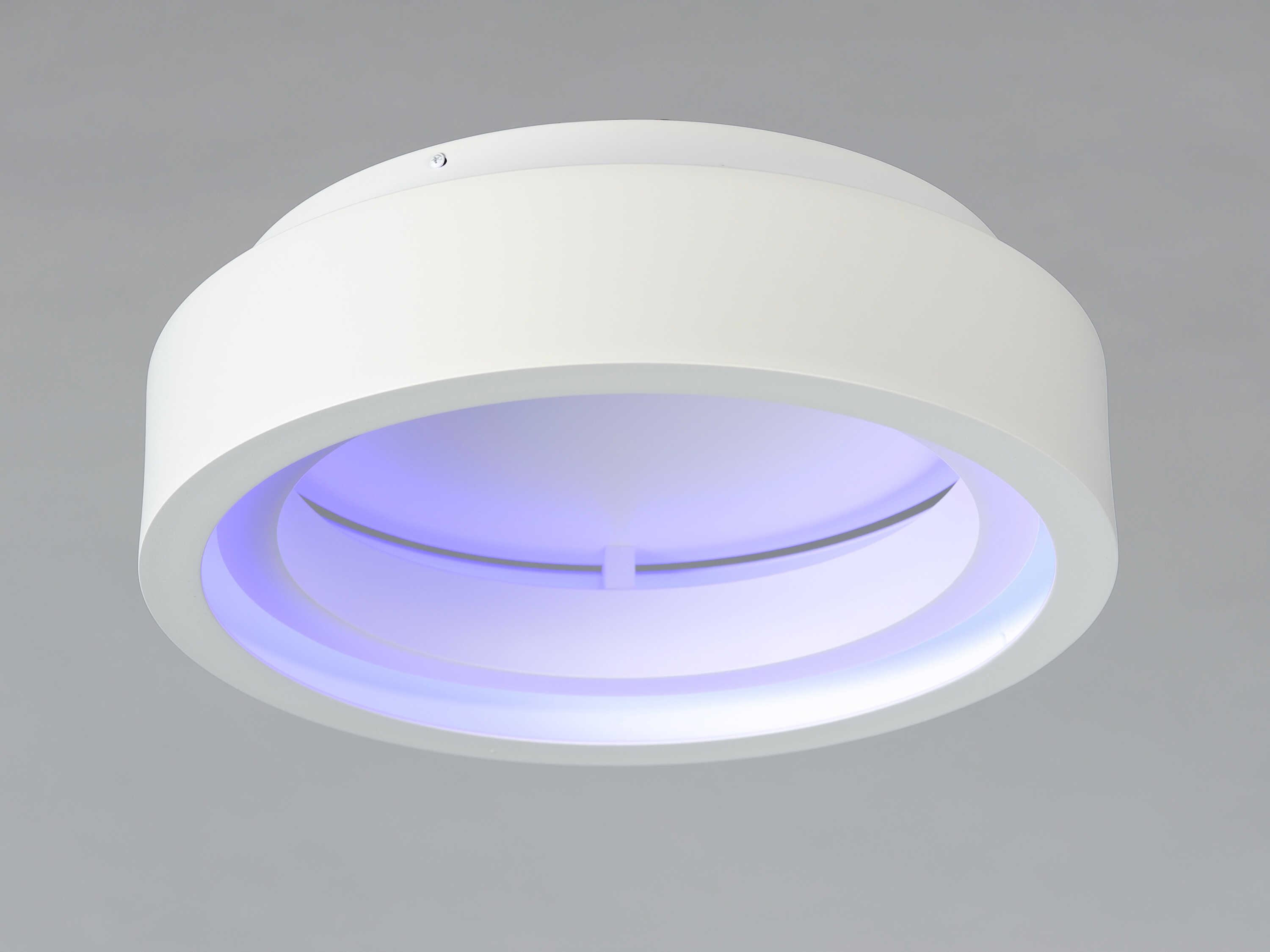 ET2 I-corona 1-Light Matte White LED Round Flush Mount