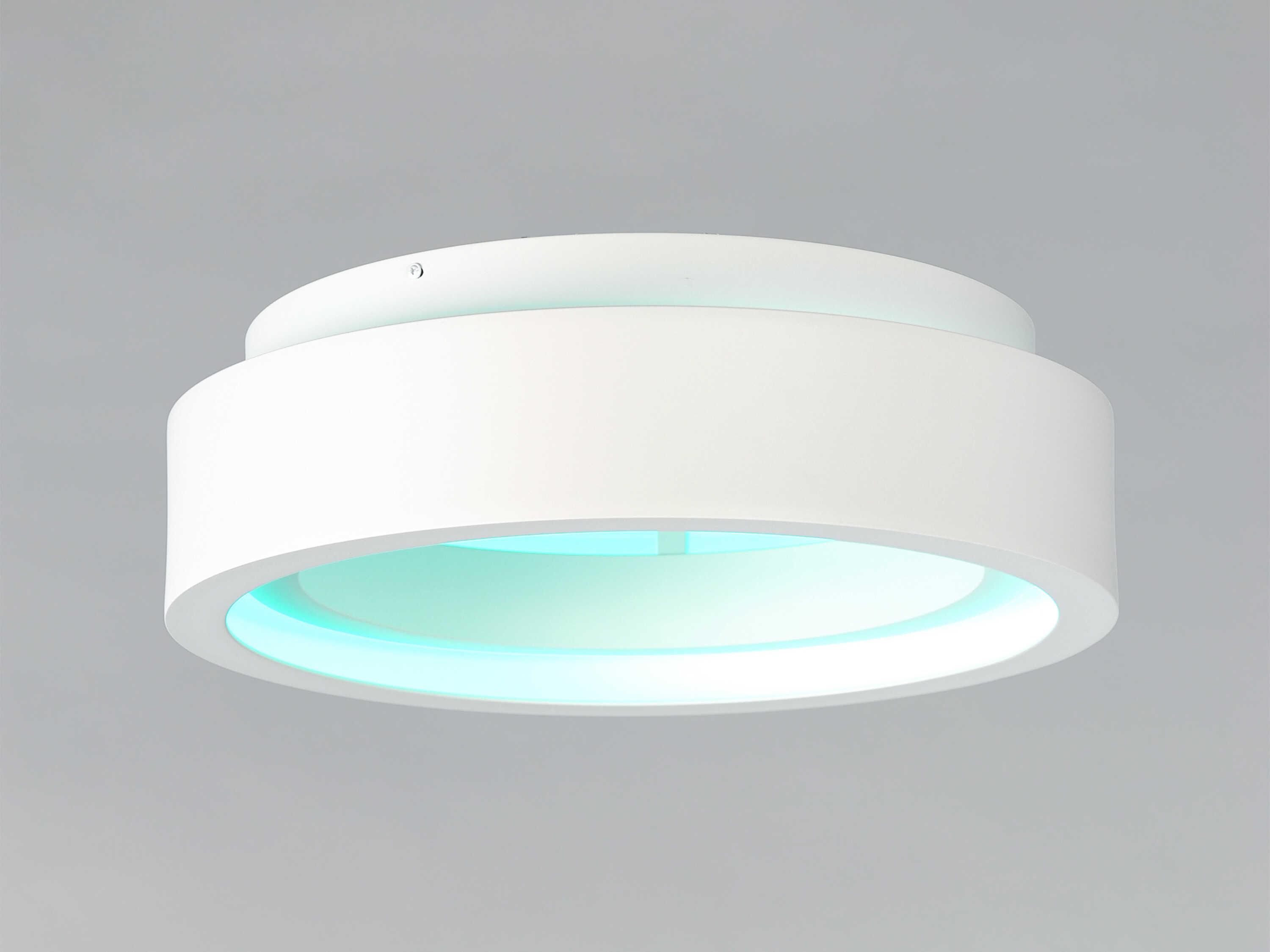 ET2 I-corona 1-Light Matte White LED Round Flush Mount