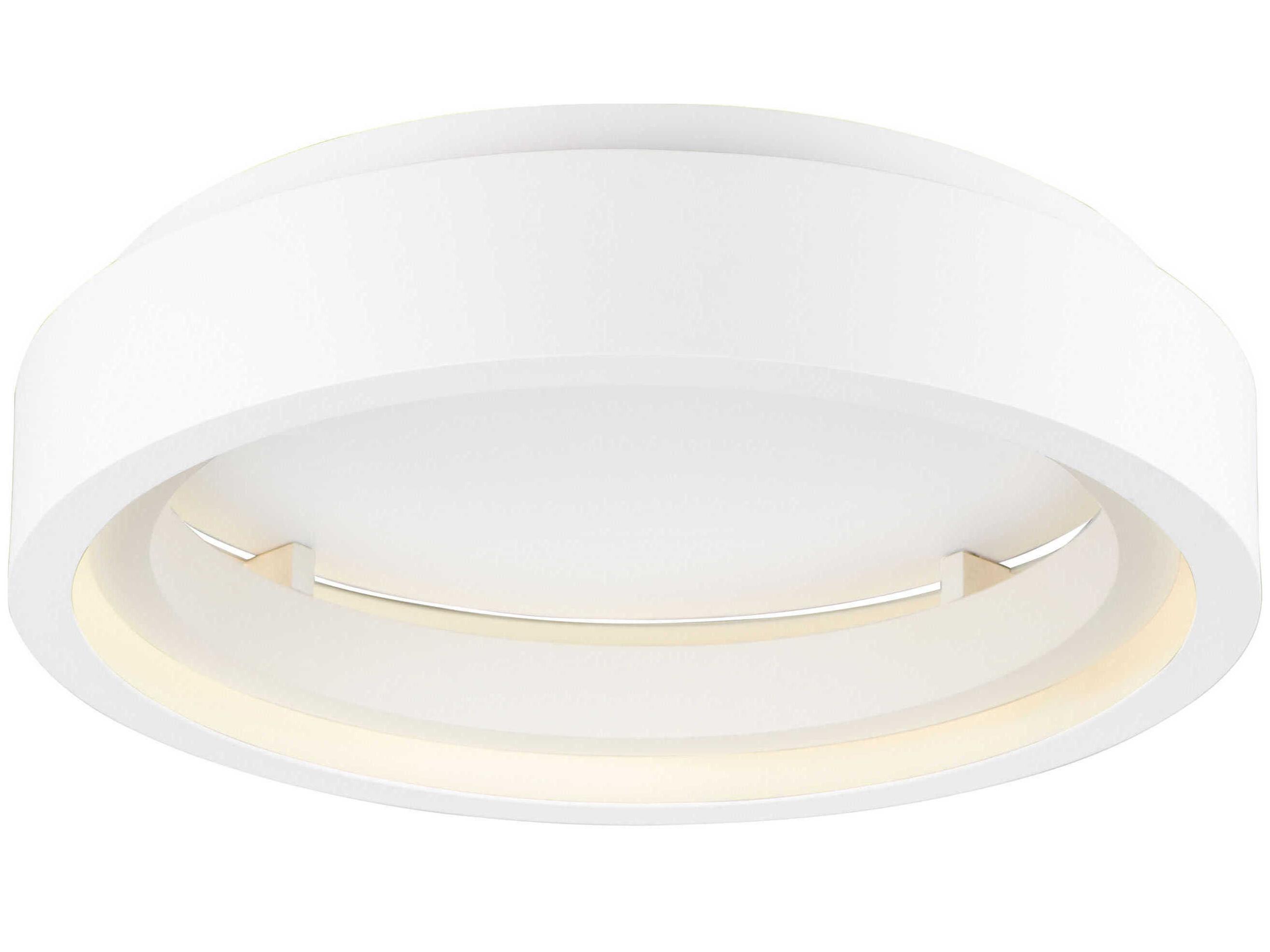 ET2 I-corona 1-Light Matte White LED Round Flush Mount