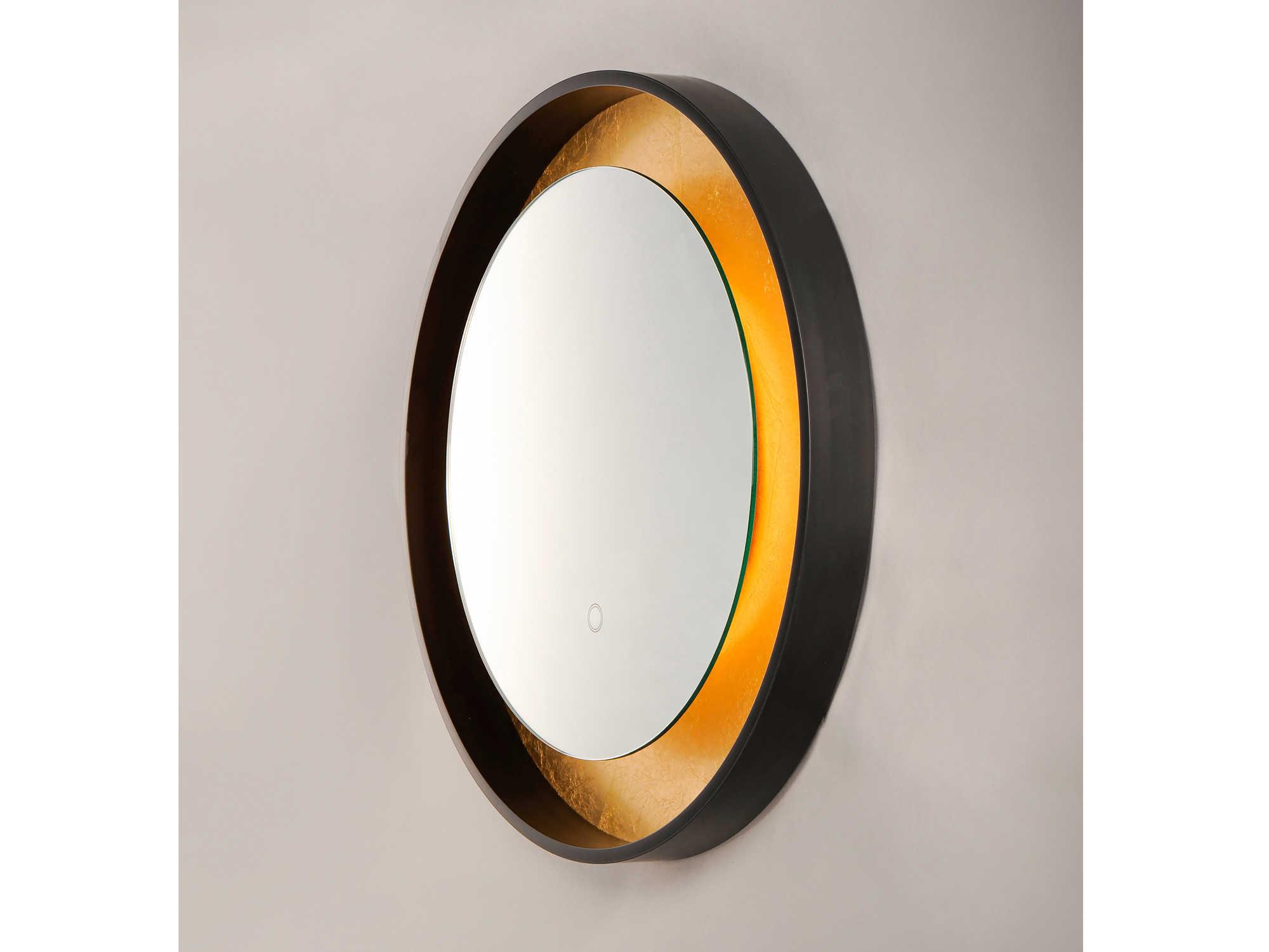 ET2 Floating Gold Leaf / Black Wall Mirror