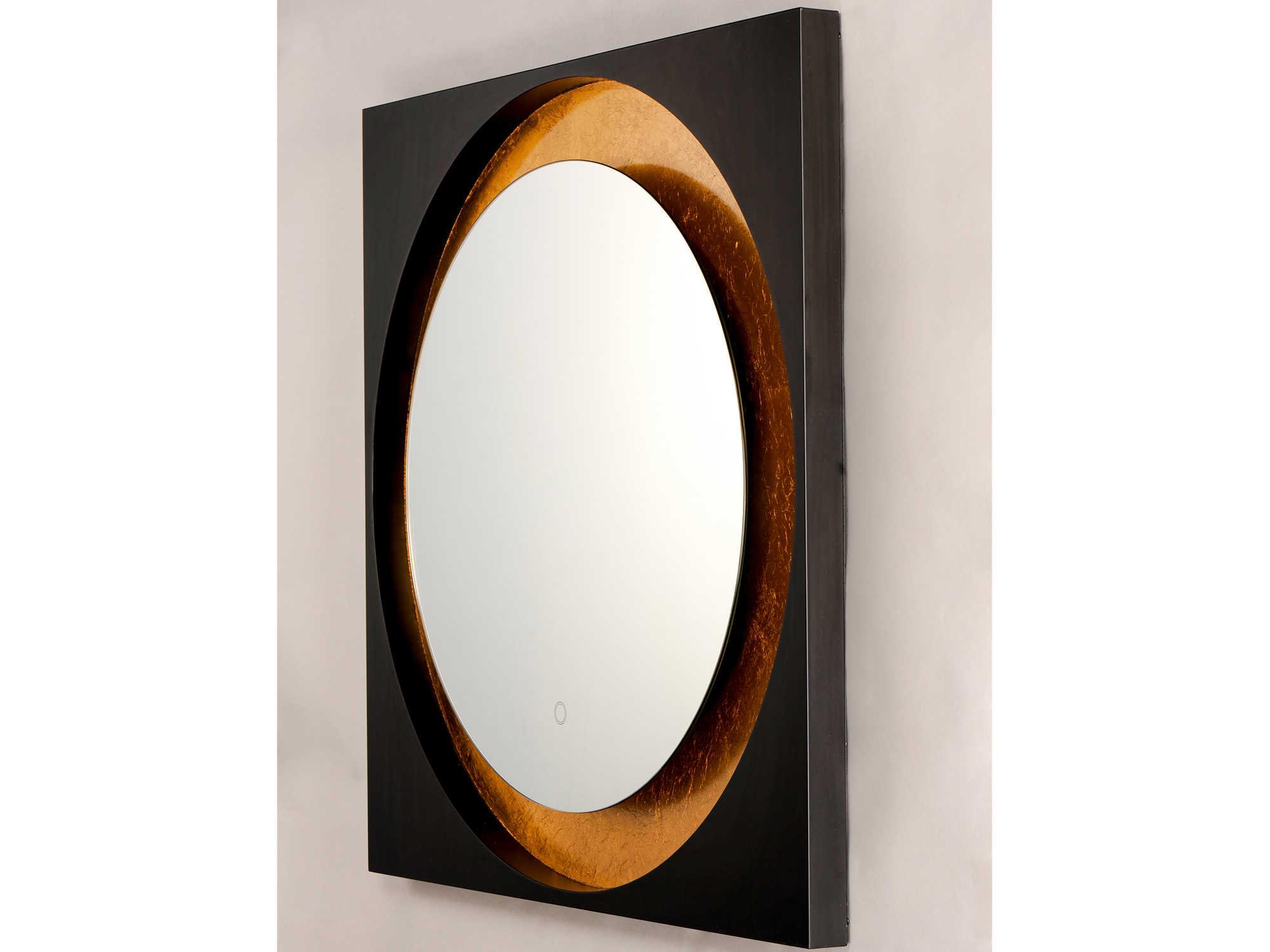 ET2 Floating Gold Leaf / Black Wall Mirror