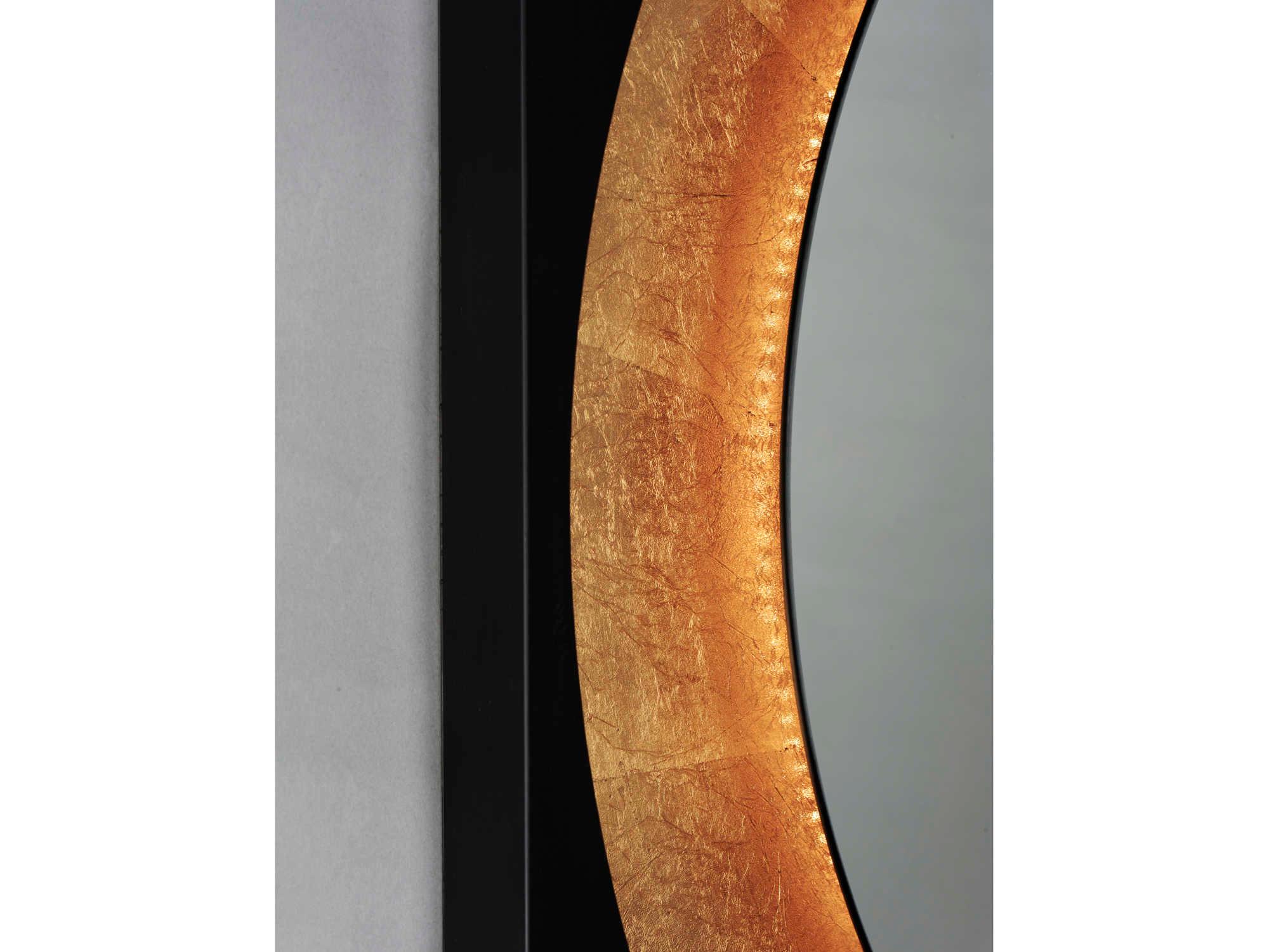 ET2 Floating Gold Leaf / Black Wall Mirror