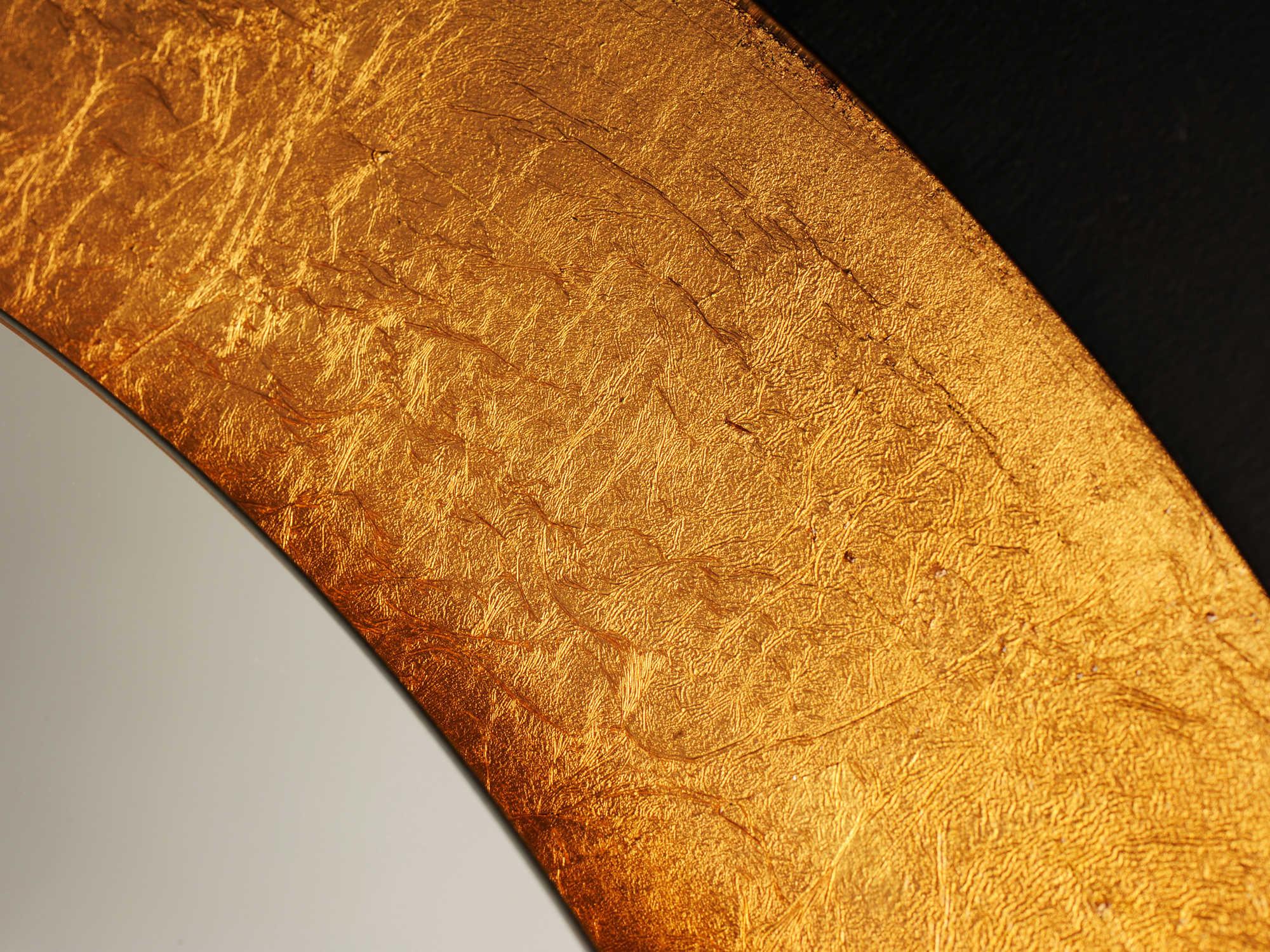 ET2 Floating Gold Leaf / Black Wall Mirror