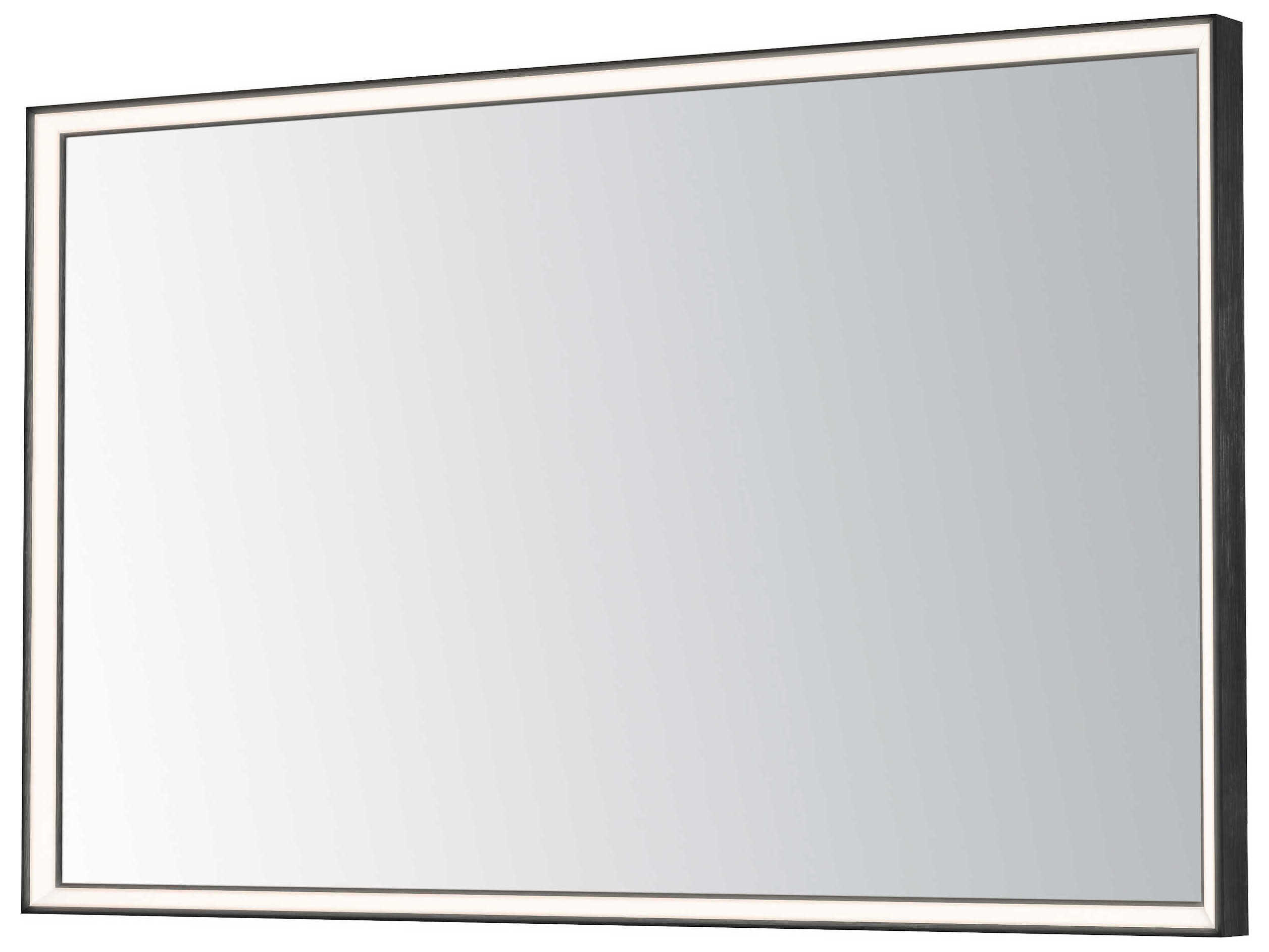 ET2 Bevel Brushed Black Rectangular Wall Mirror