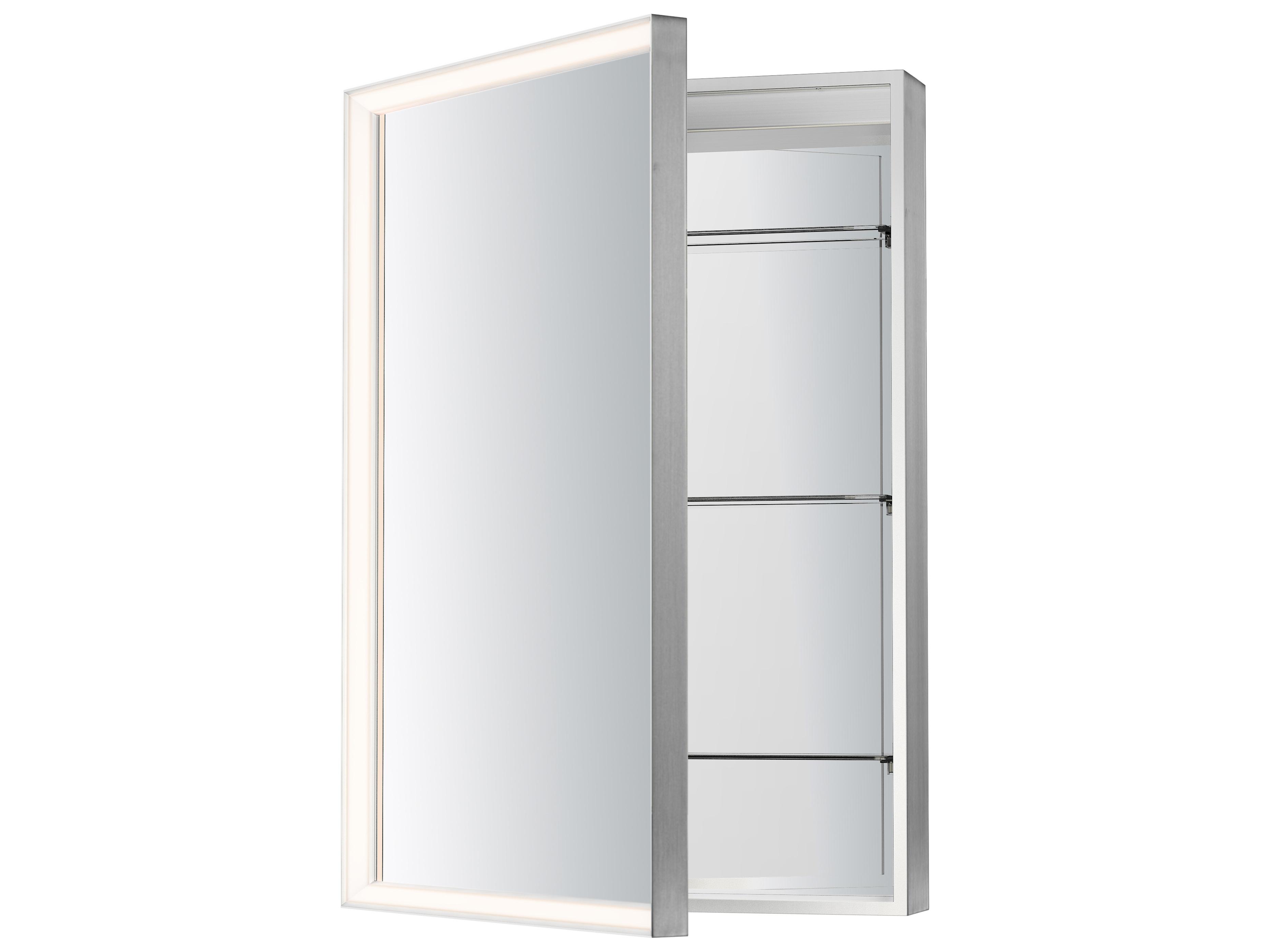 ET2 Bevel Satin Nickel Rectangular Wall Mirror