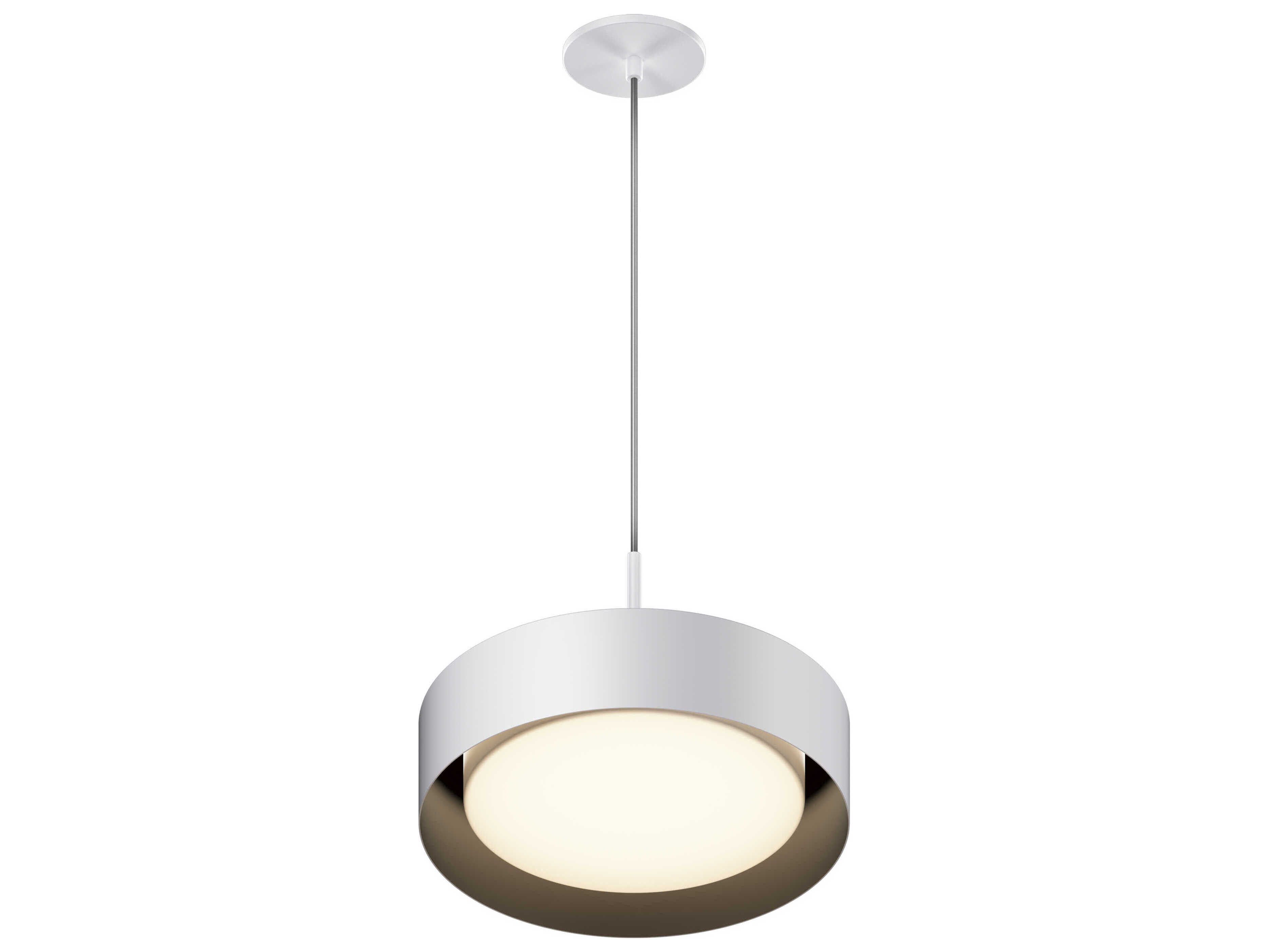 ET2 Echo 1-Light White Black LED Drum Pendant
