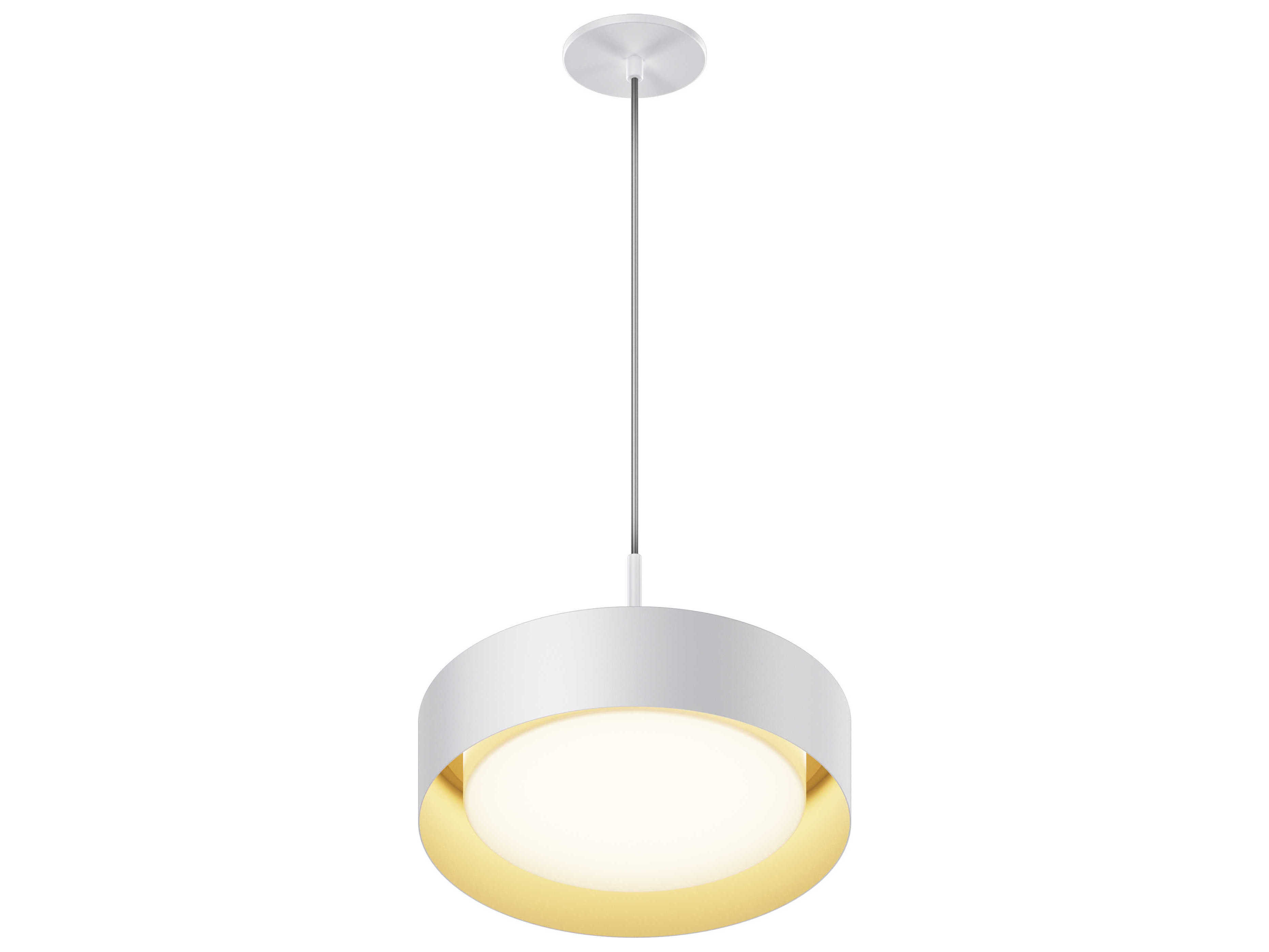 ET2 Echo 1-Light White Gold LED Drum Pendant