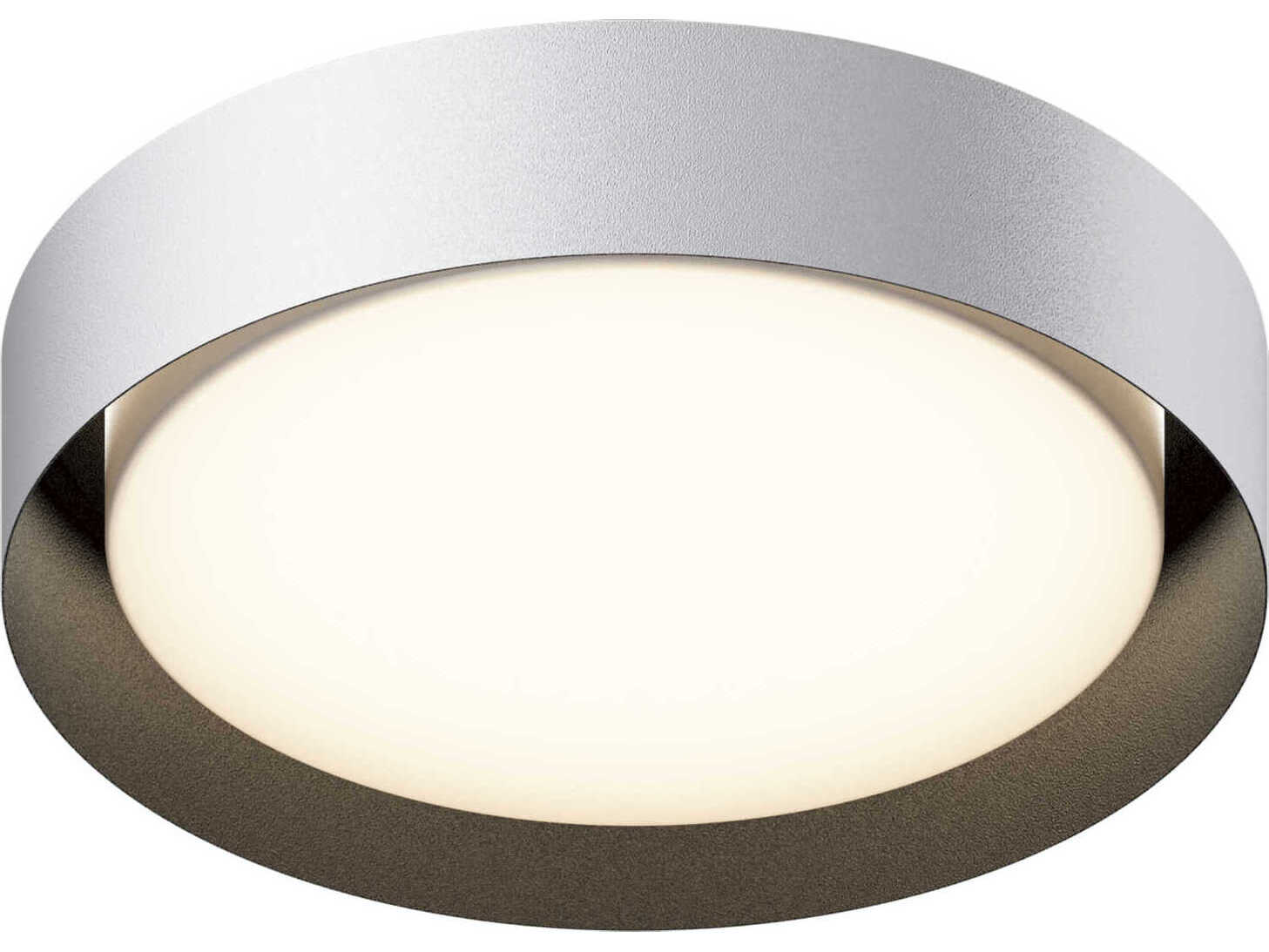 ET2 Echo 1-Light White Black LED Drum Flush Mount