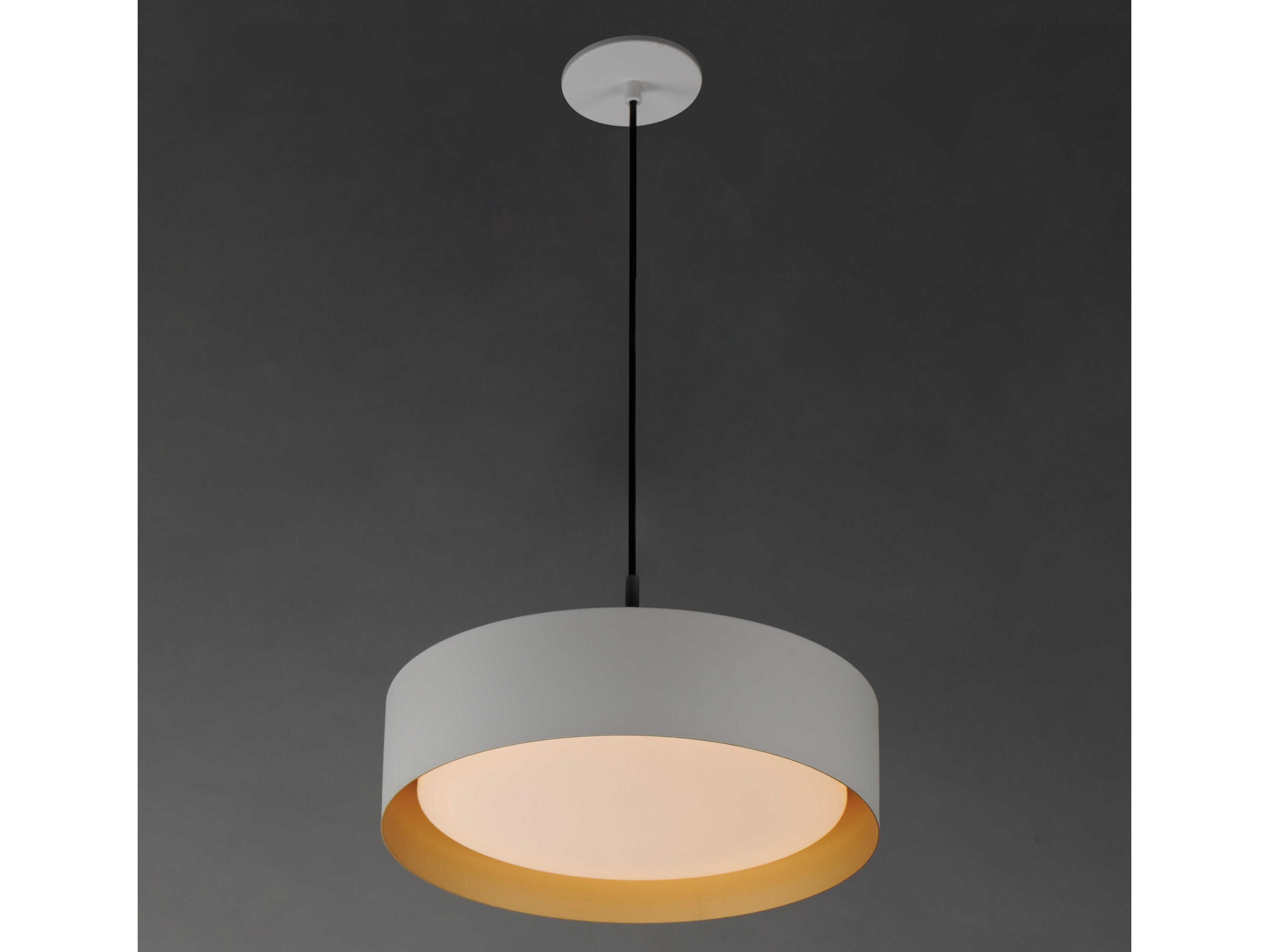 ET2 Echo 1-Light White Gold LED Drum Pendant