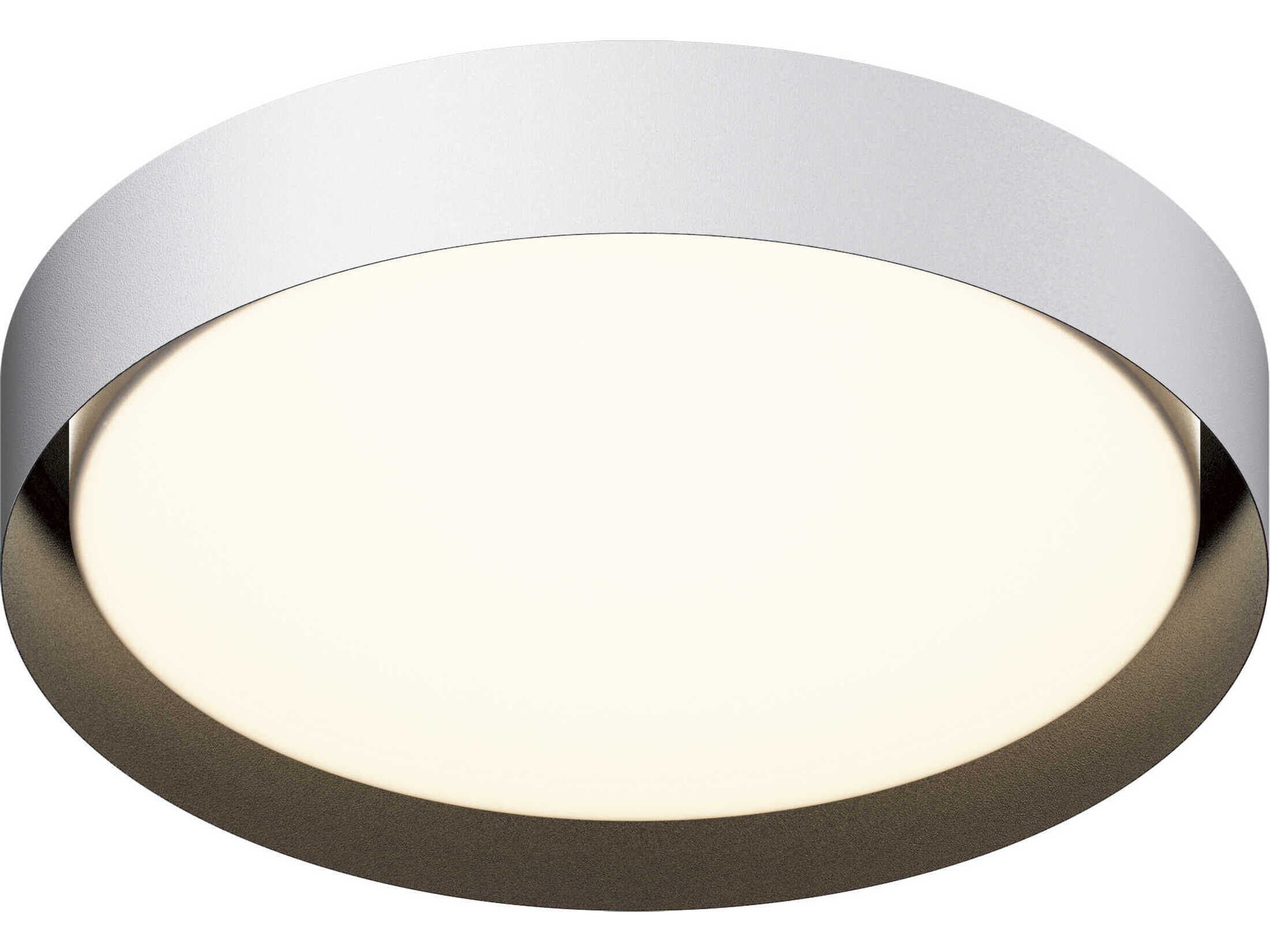 ET2 Echo 1-Light White Black LED Drum Flush Mount