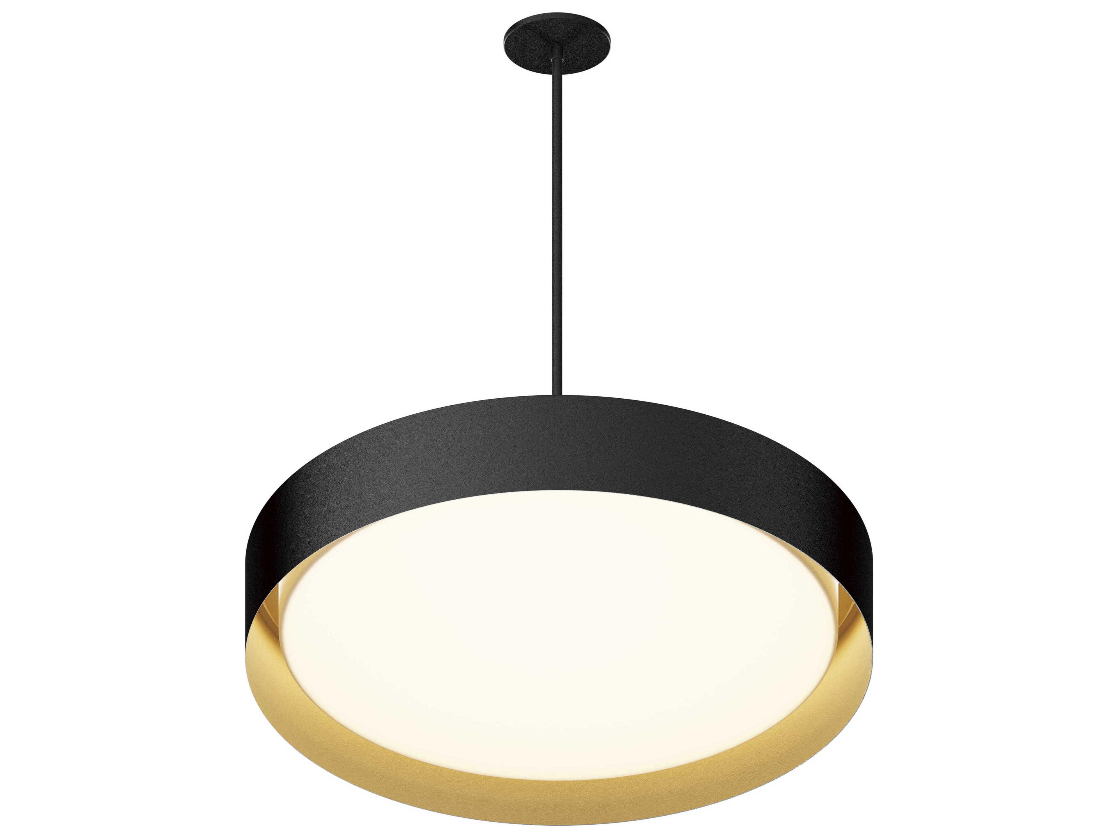 ET2 Echo 1-Light Black Gold LED Drum Pendant