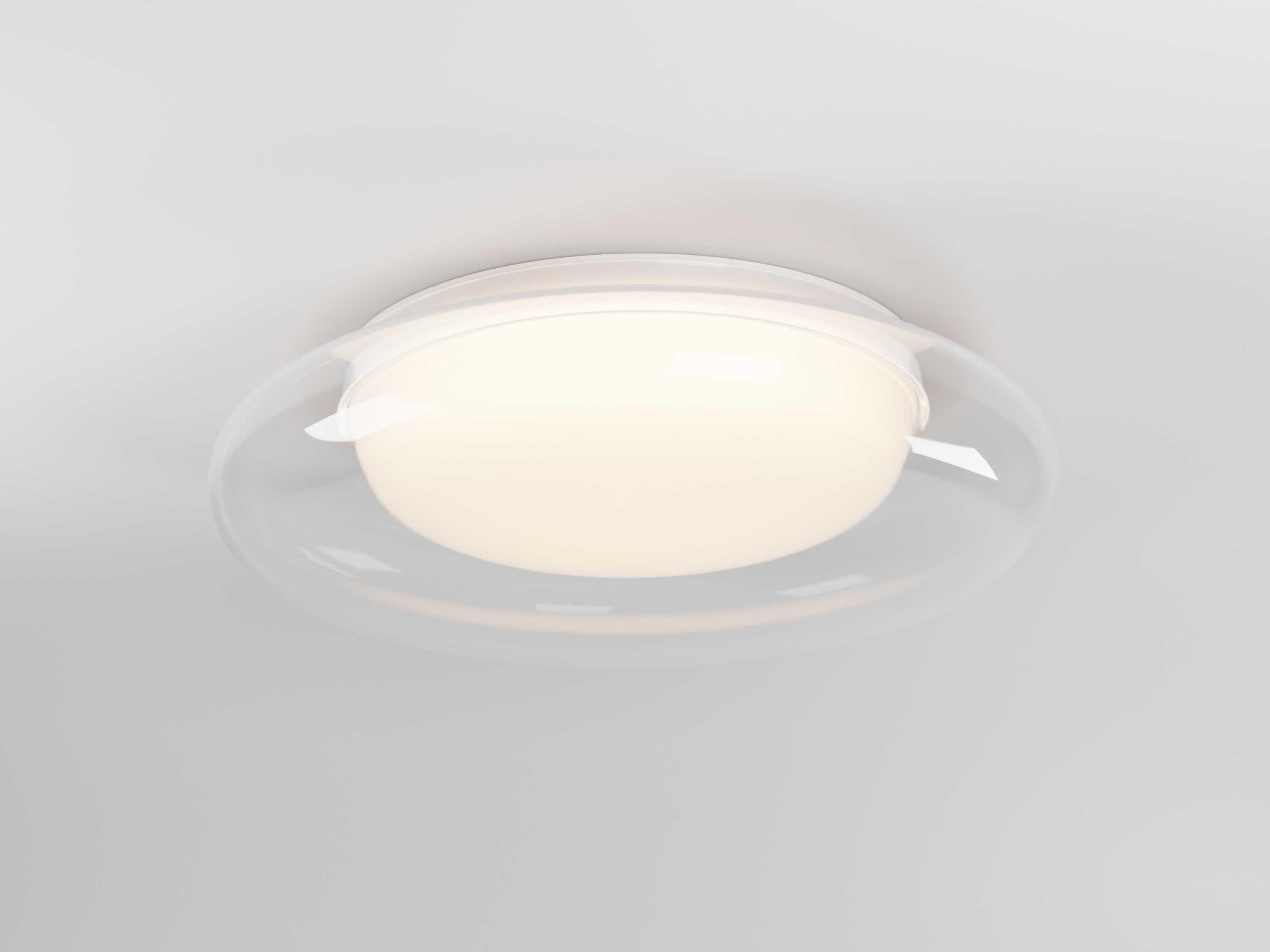 ET2 Bubble 1-Light White Round Flush Mount