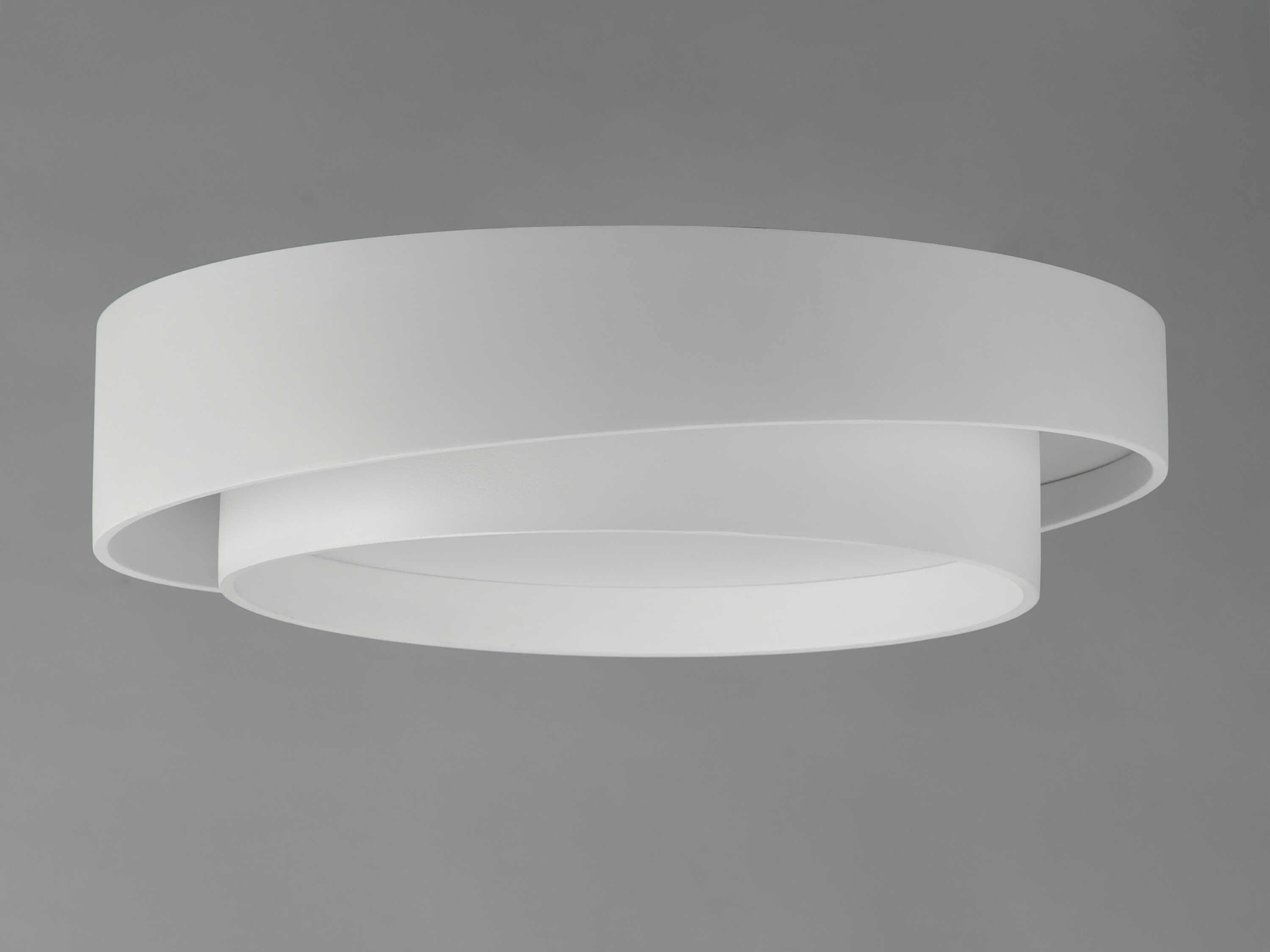 ET2 Ziggurat 1-Light White Round Flush Mount