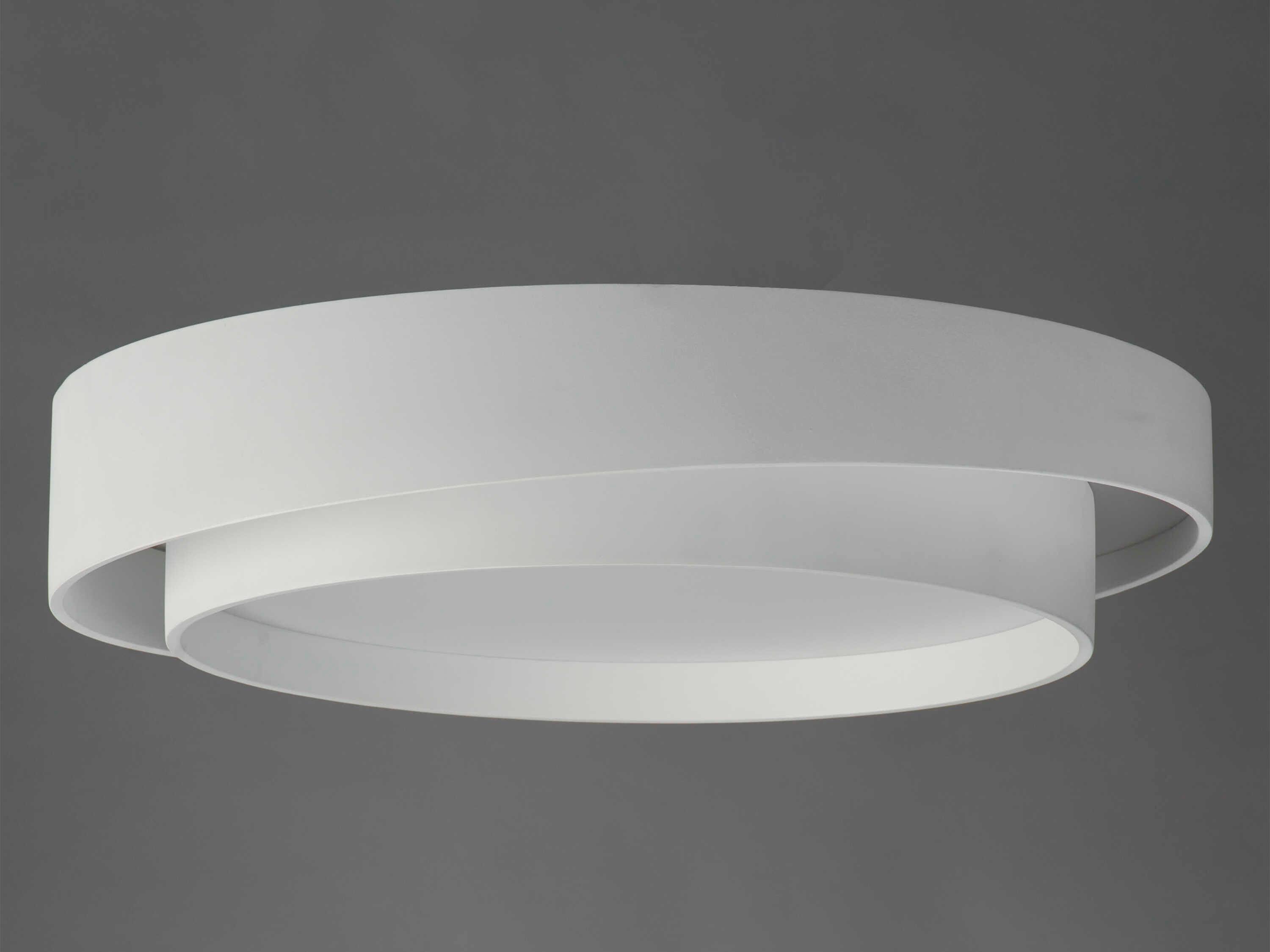 ET2 Ziggurat 1-Light White Round Flush Mount