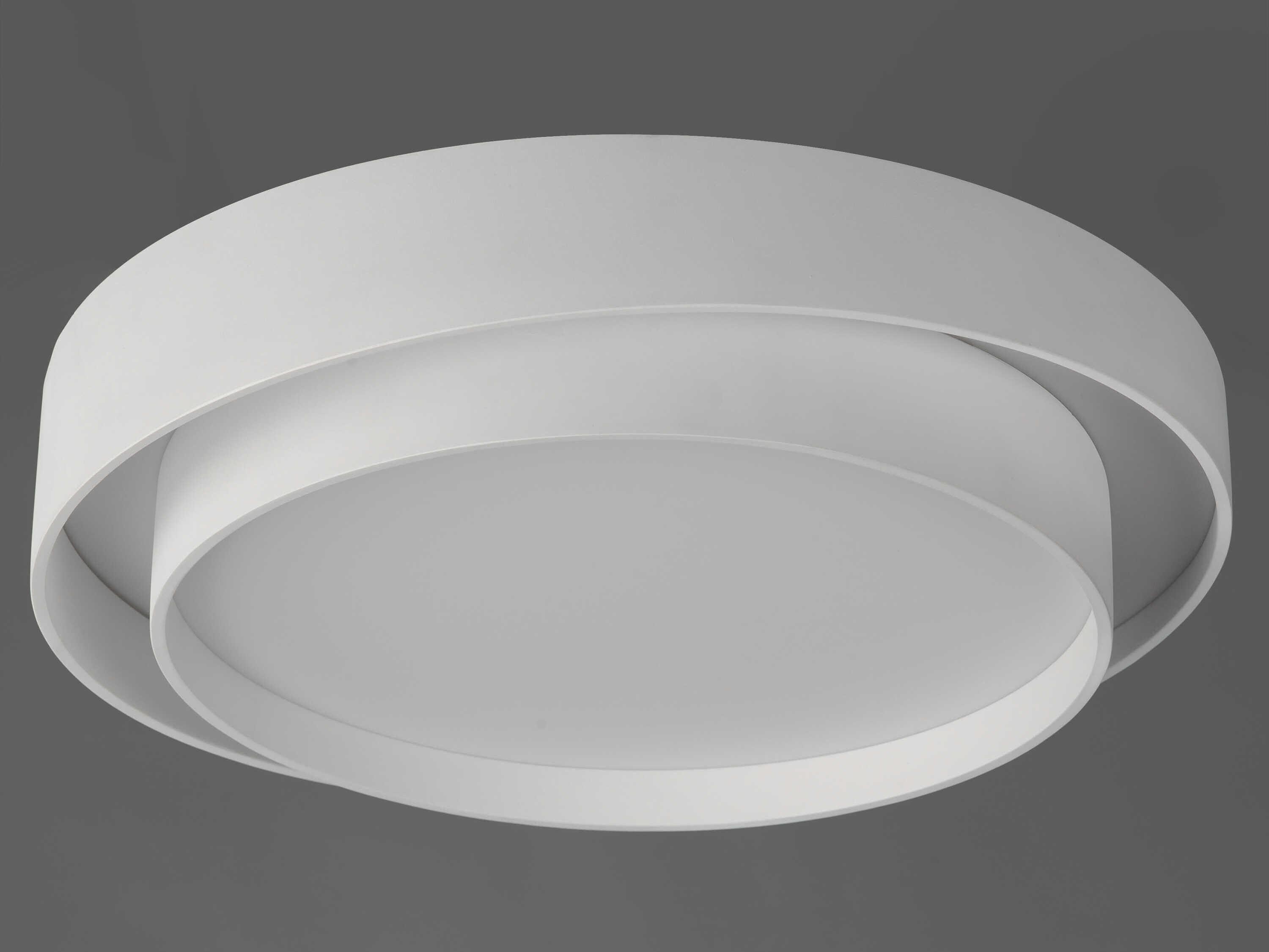 ET2 Ziggurat 1-Light White Round Flush Mount