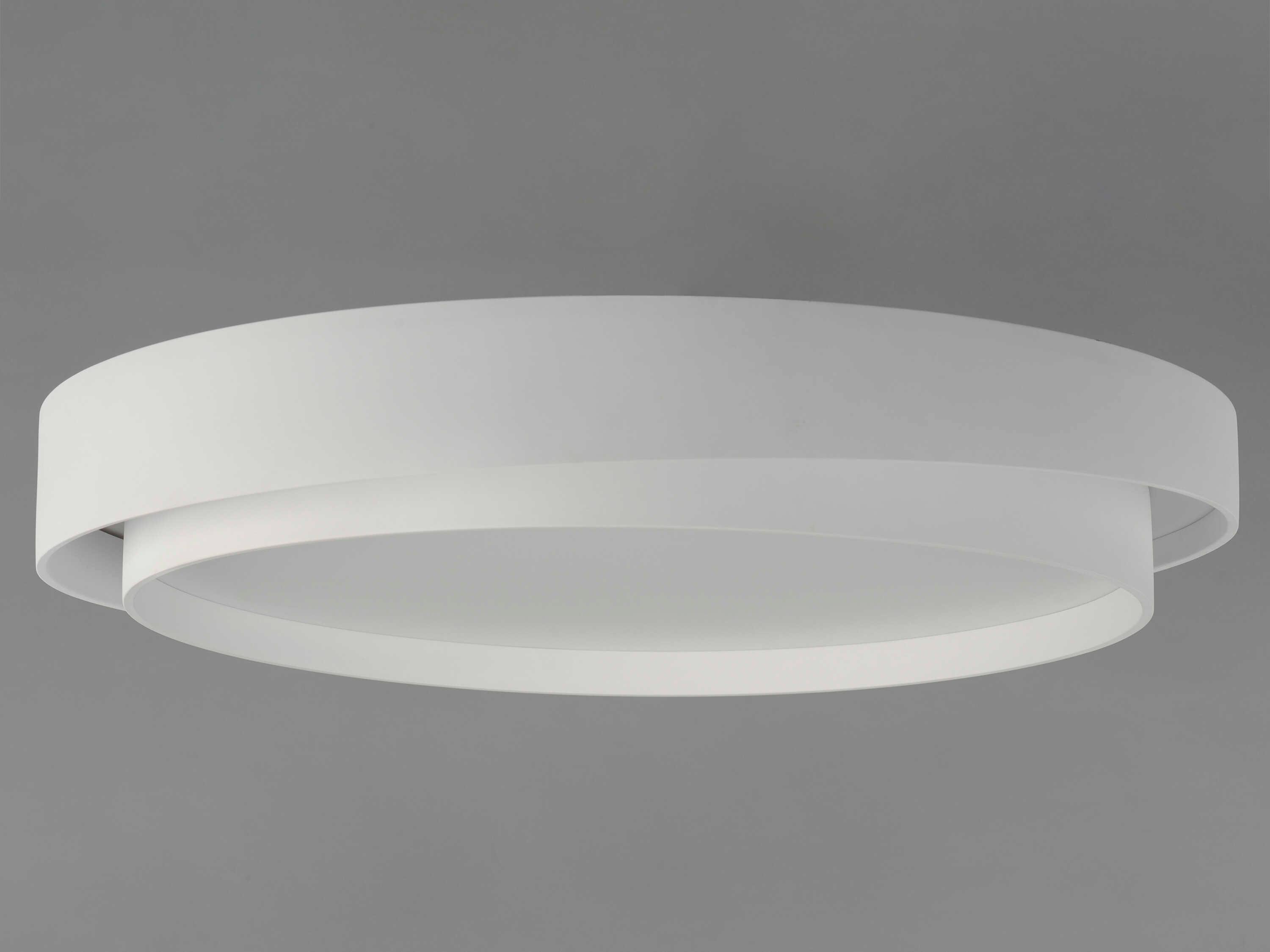 ET2 Ziggurat 1-Light White Round Flush Mount