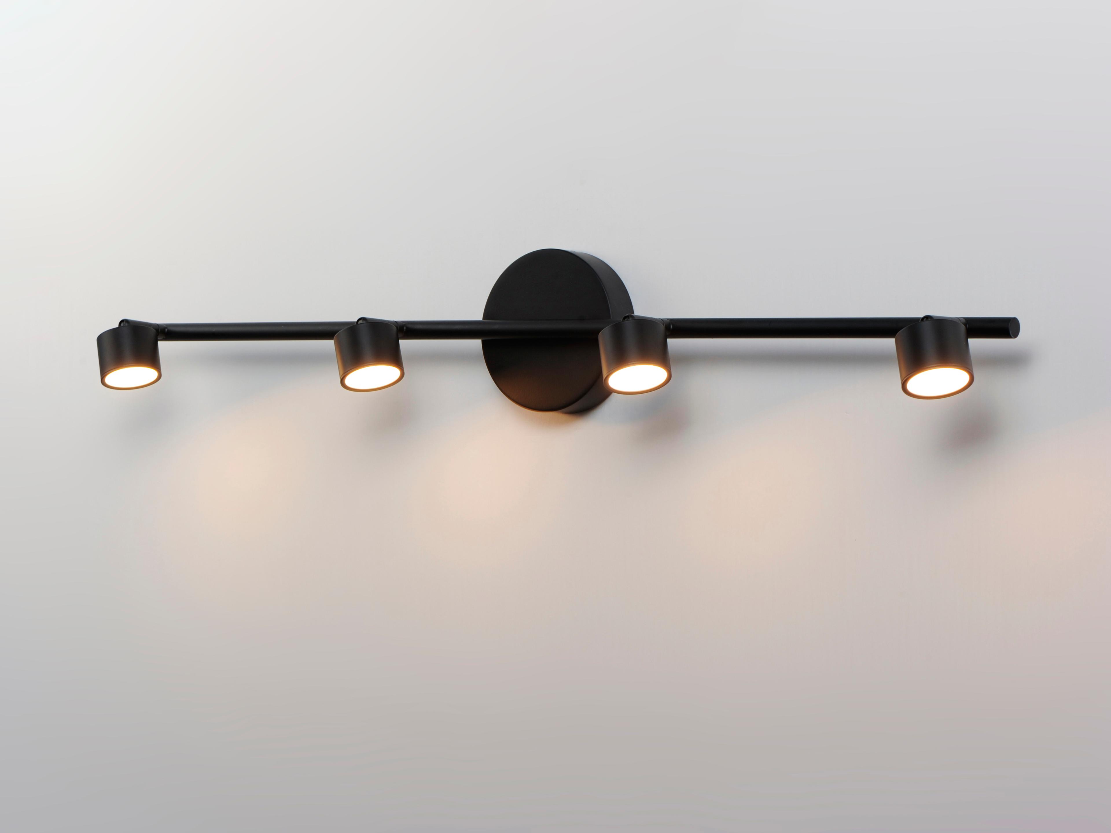 ET2 Taylor 4-Light Black LED Linear Round Track & Rail Light