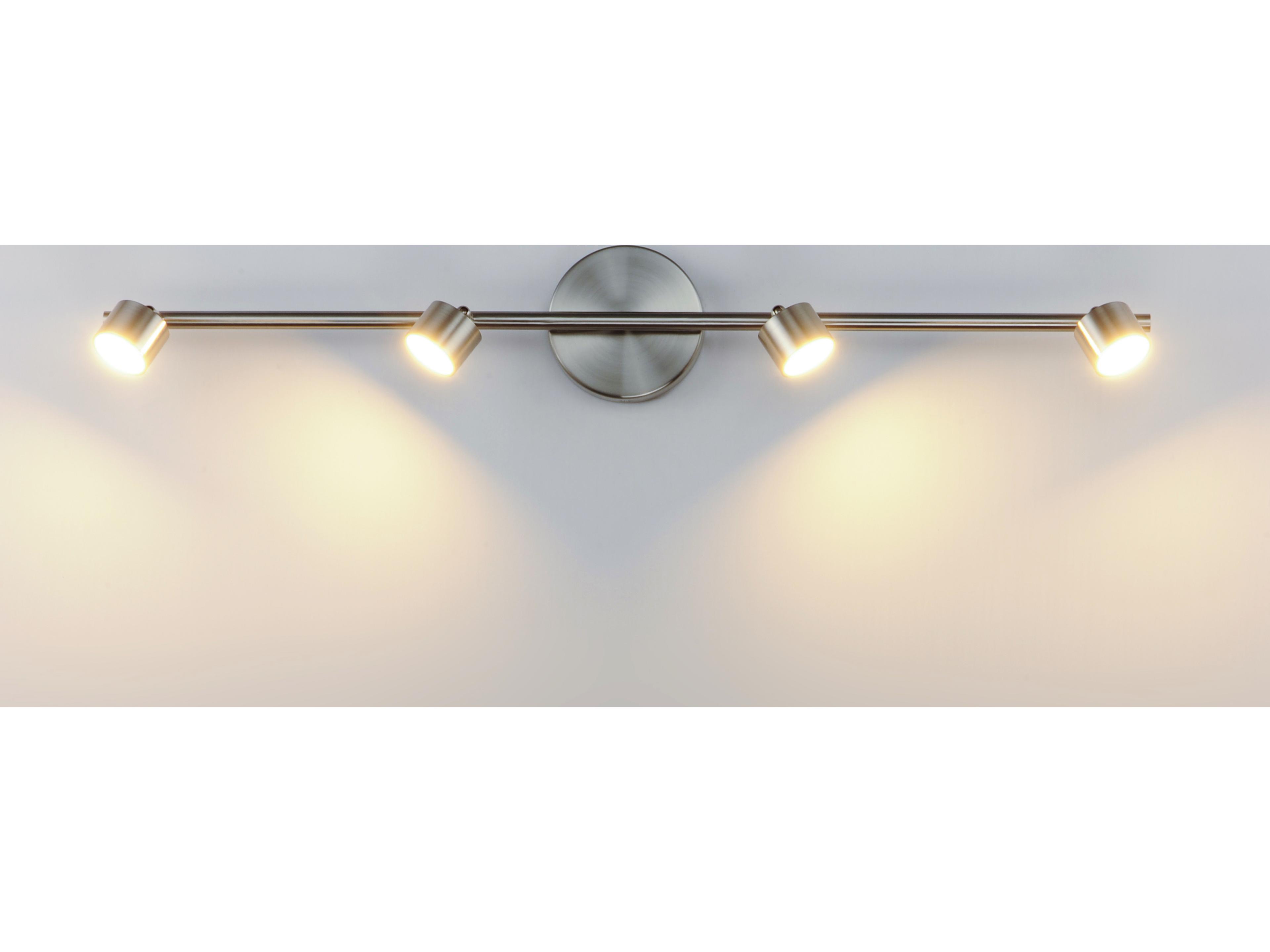 ET2 Taylor 4-Light Satin Nickel LED Linear Round Track & Rail Light