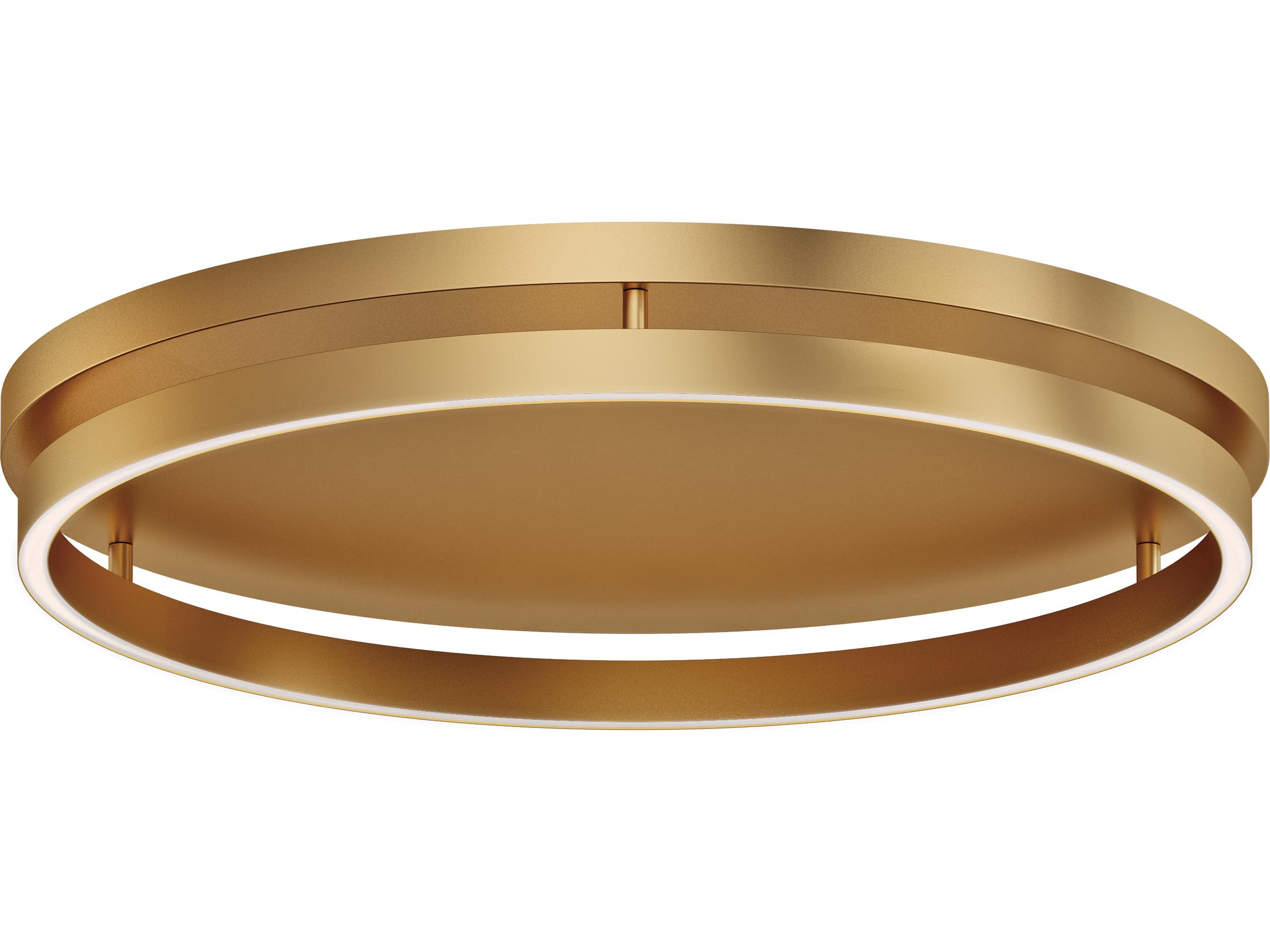 ET2 Groove 1-Light Gold Round Flush Mount