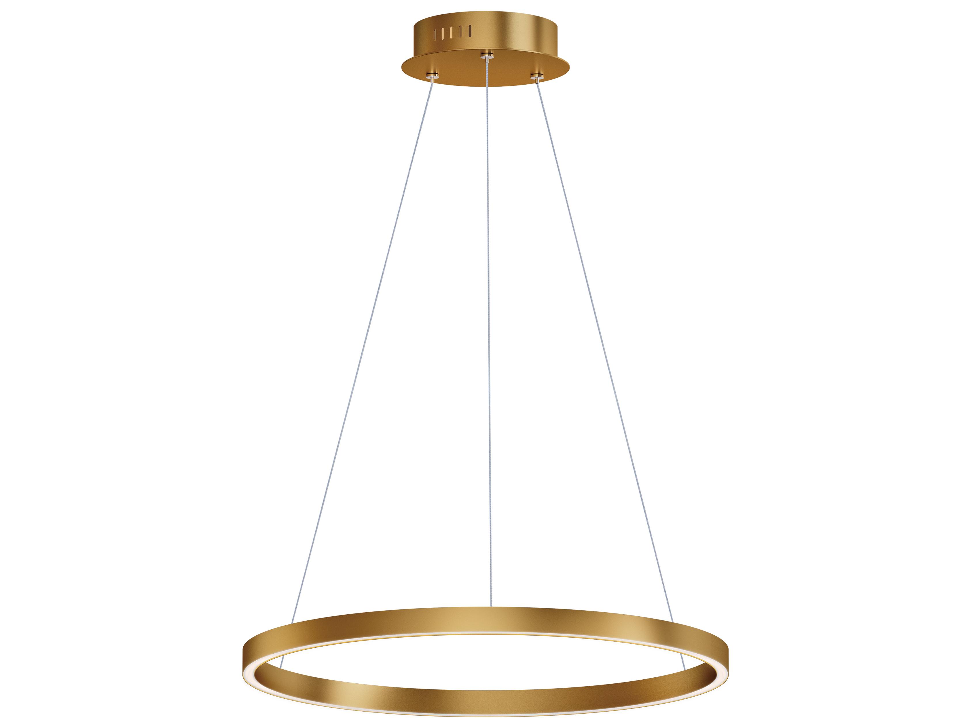 ET2 Groove 1-Light Gold Round Pendant