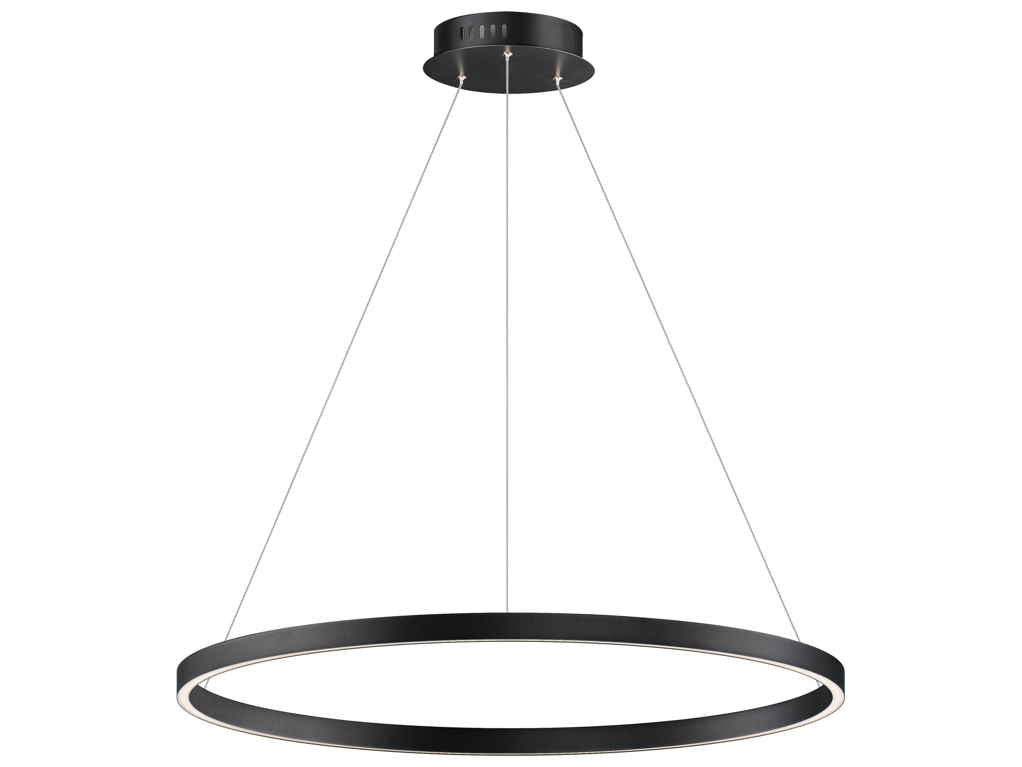 ET2 Groove 1-Light Black Round Pendant