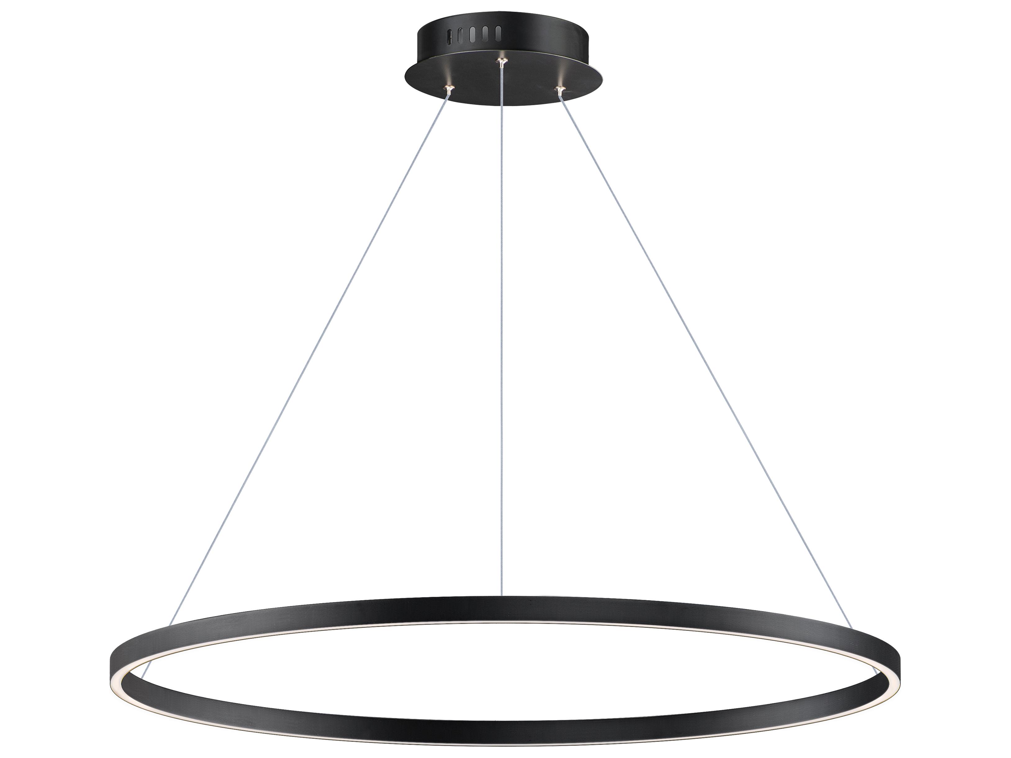 ET2 Groove 1-Light Black Round Pendant