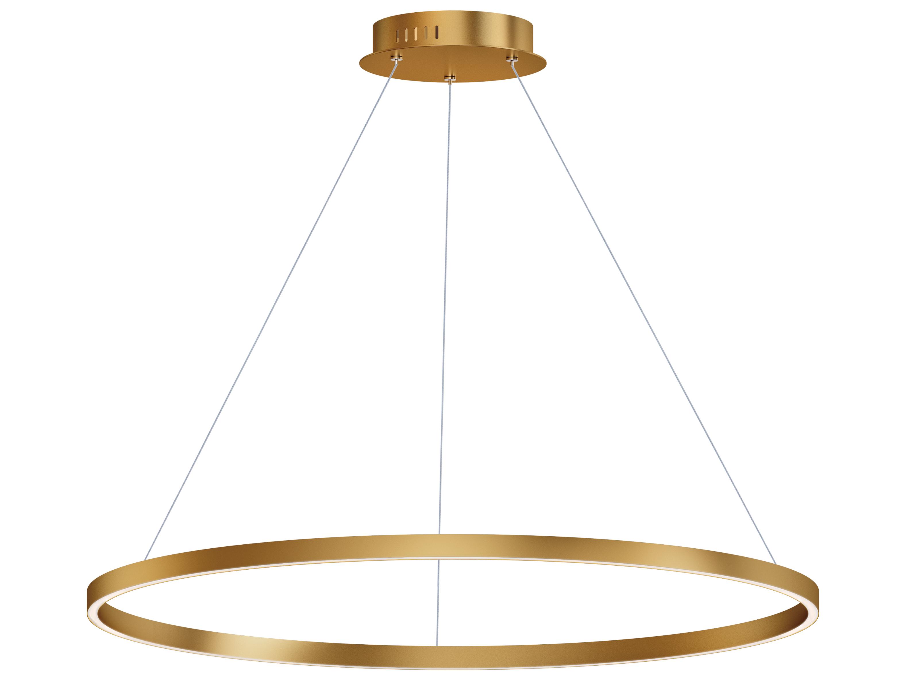 ET2 Groove 1-Light Gold Round Pendant