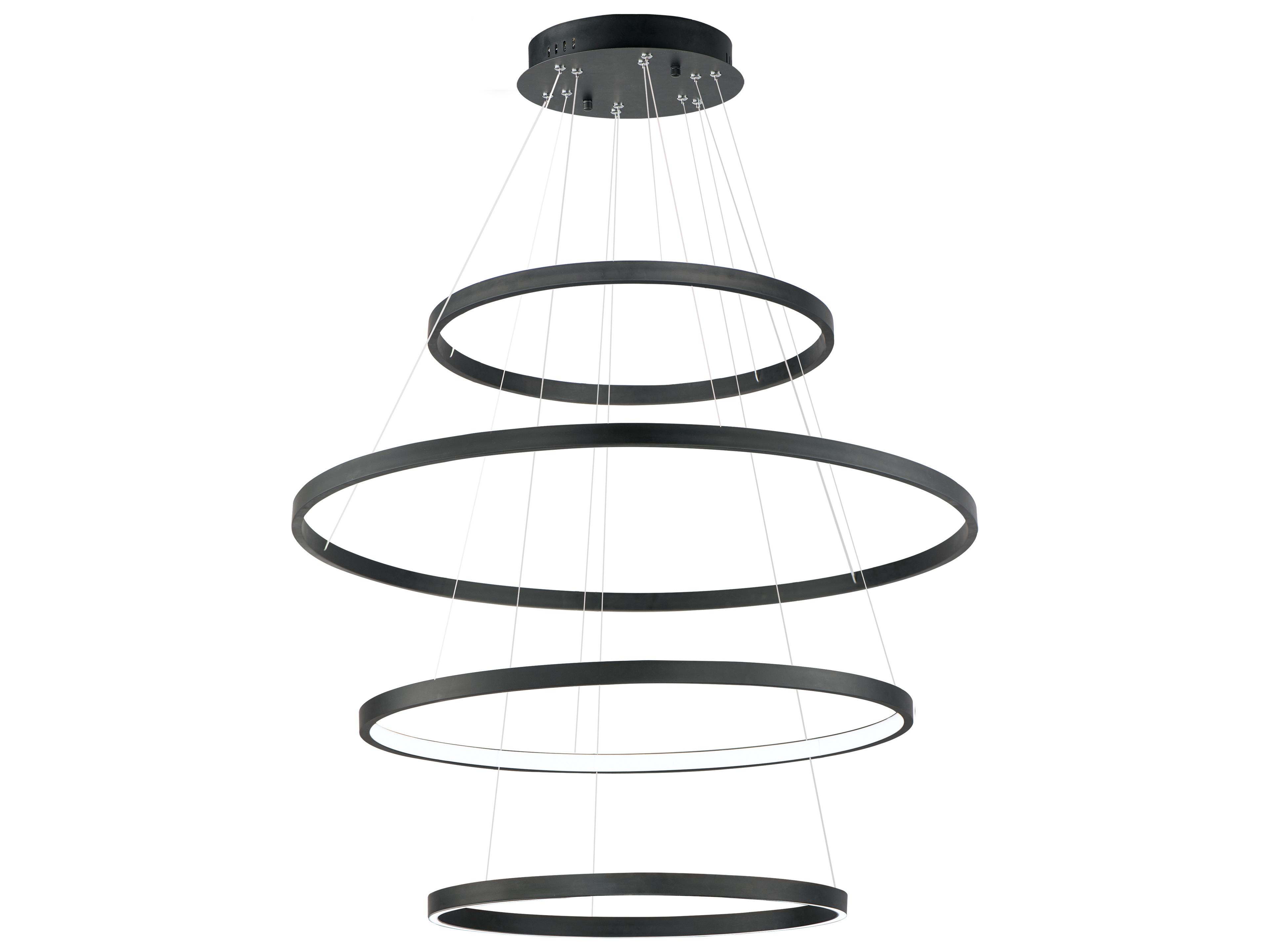 ET2 Groove 4-Light Black Round Tiered Pendant