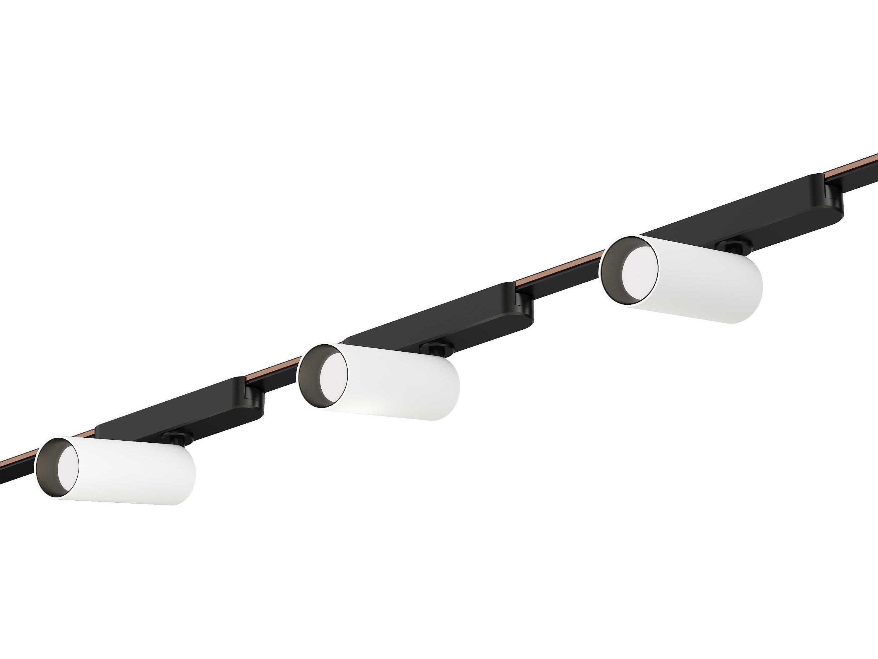 ET2 1-Light White Black Cylinder Spot Light