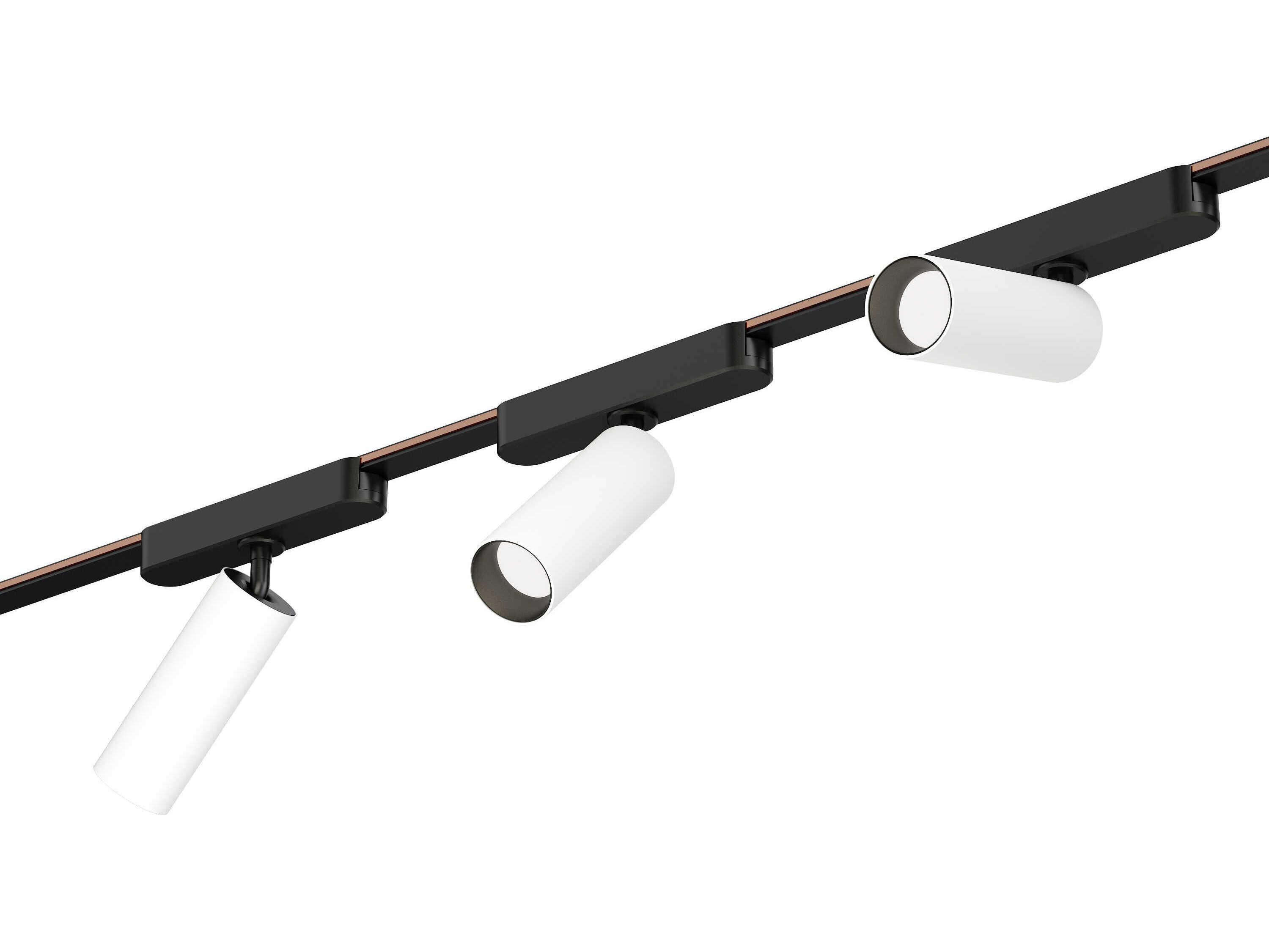 ET2 1-Light White Black Cylinder Spot Light