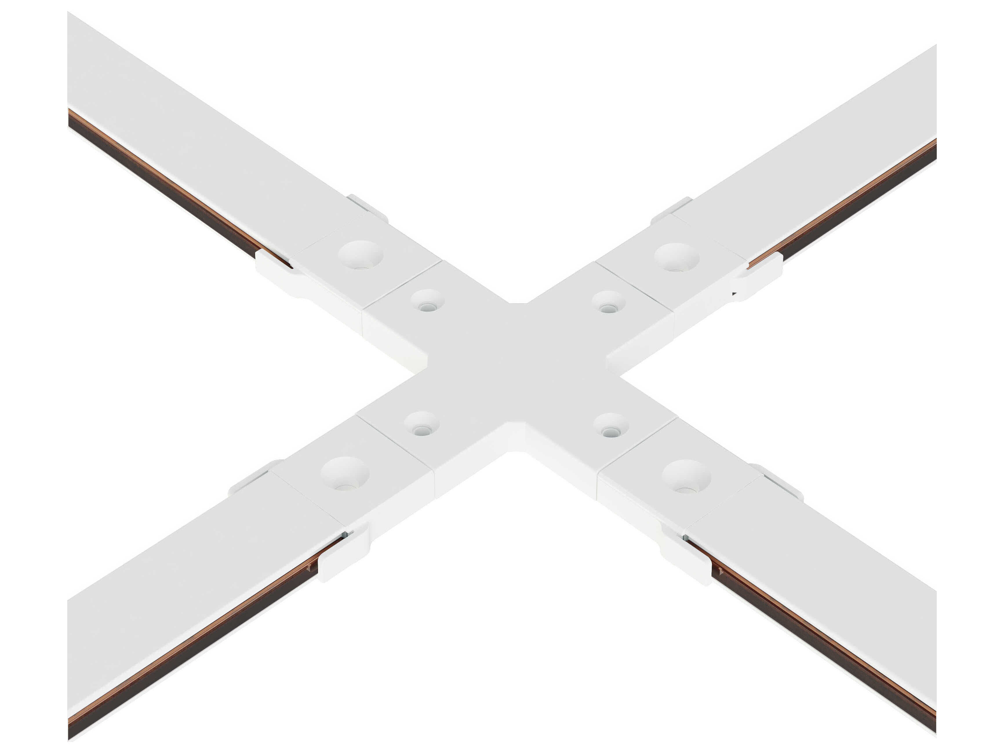 ET2 Continuum Track White 4-Way X Connector
