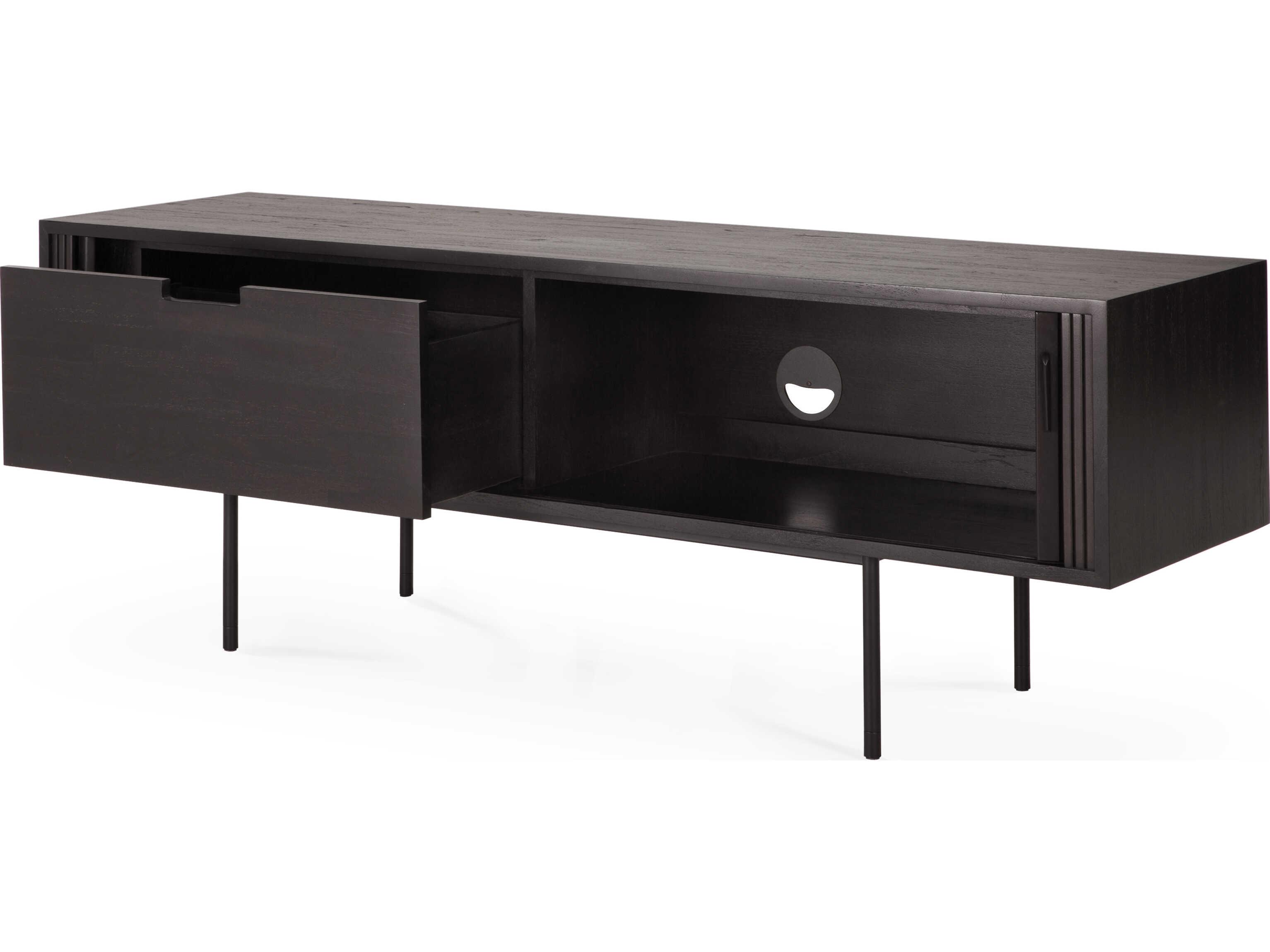 Ethnicraft Roller Max Teak Black Tv Cupboard