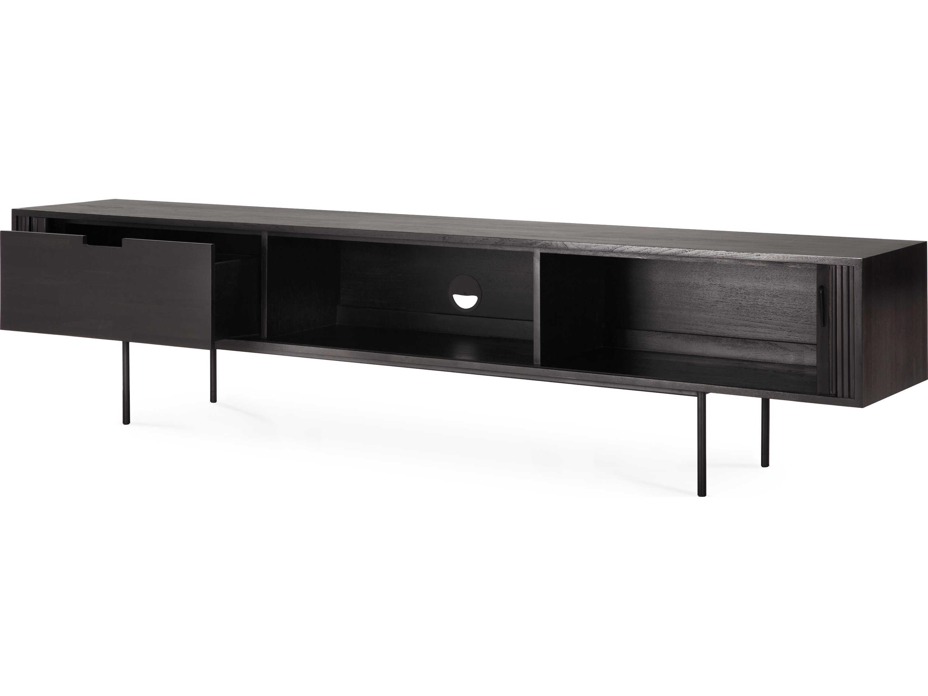 Ethnicraft Roller Max Teak Black Tv Cupboard