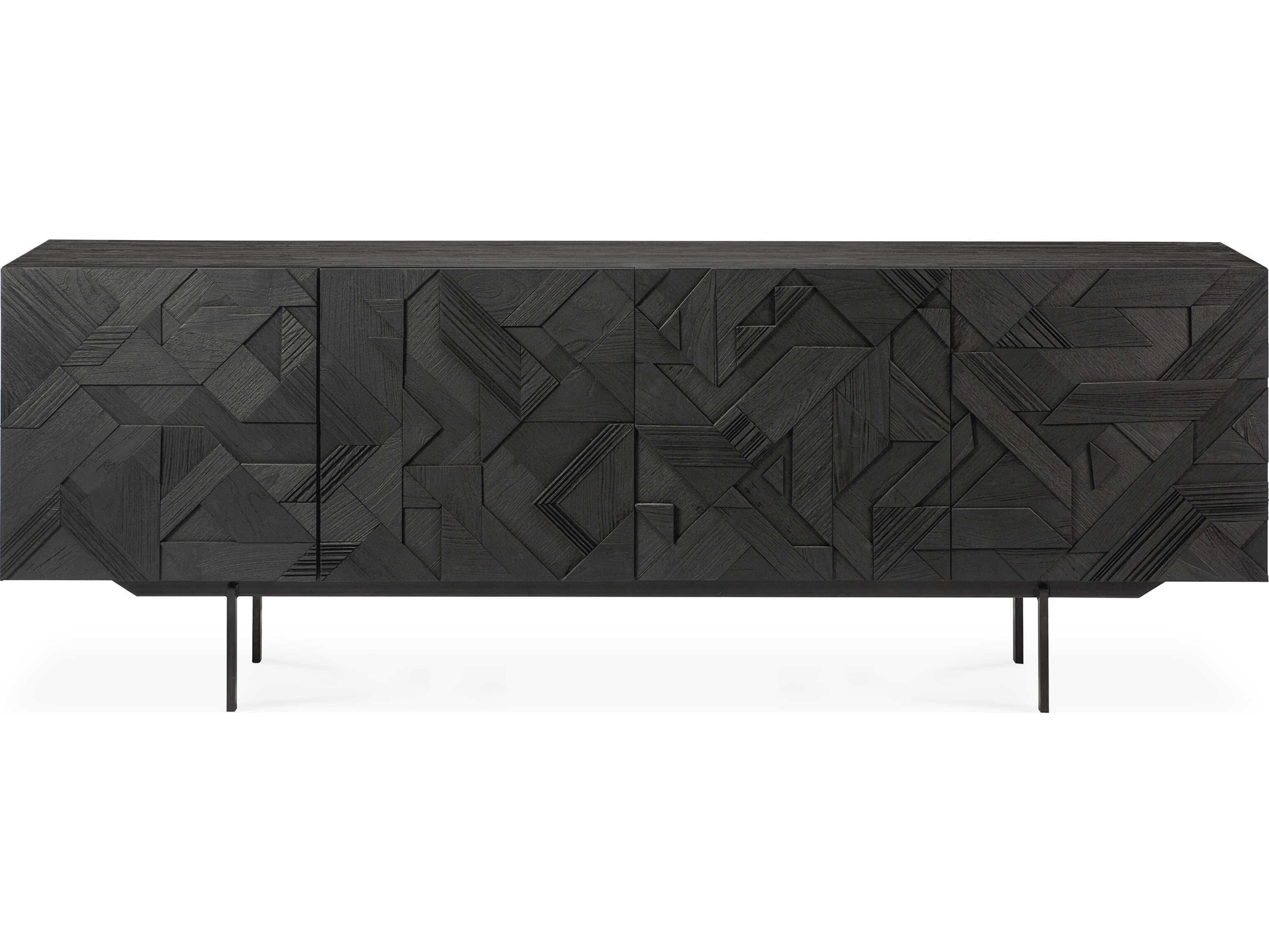 Ethnicraft Graphic Teak Black Sideboard
