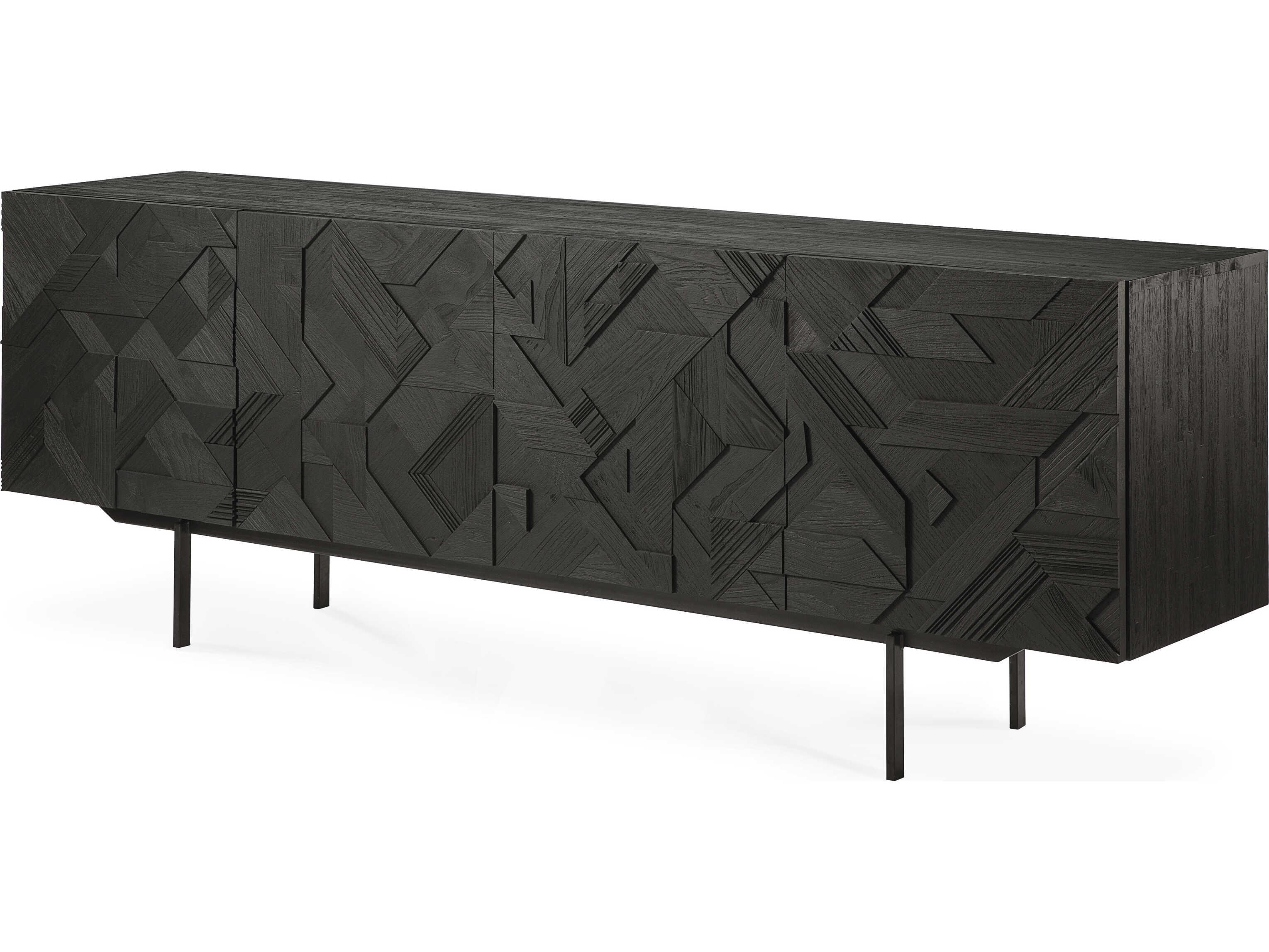 Ethnicraft Graphic Teak Black Sideboard